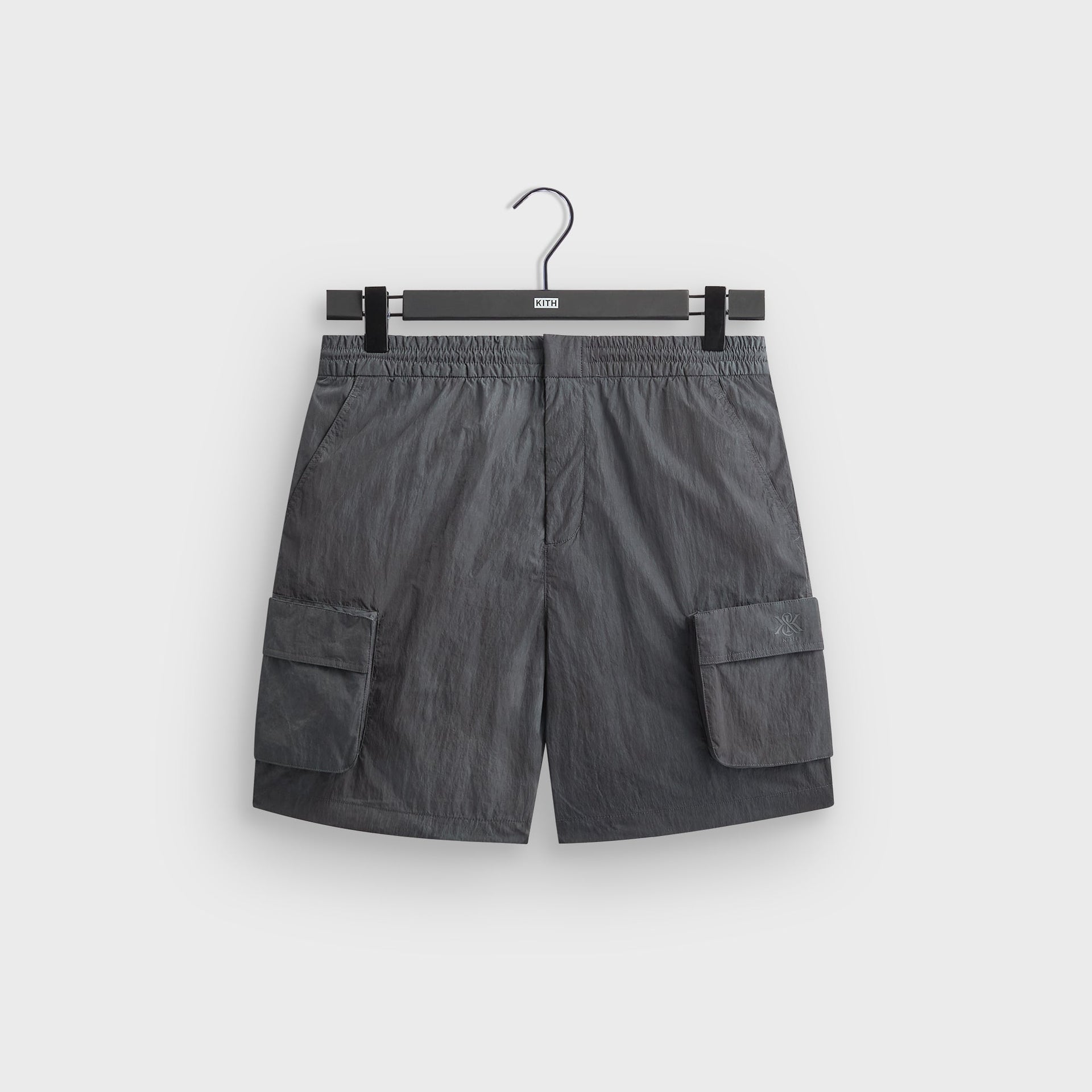 Kith Garment Dye Wrinkle Nylon Evan Cargo Short - Thunder