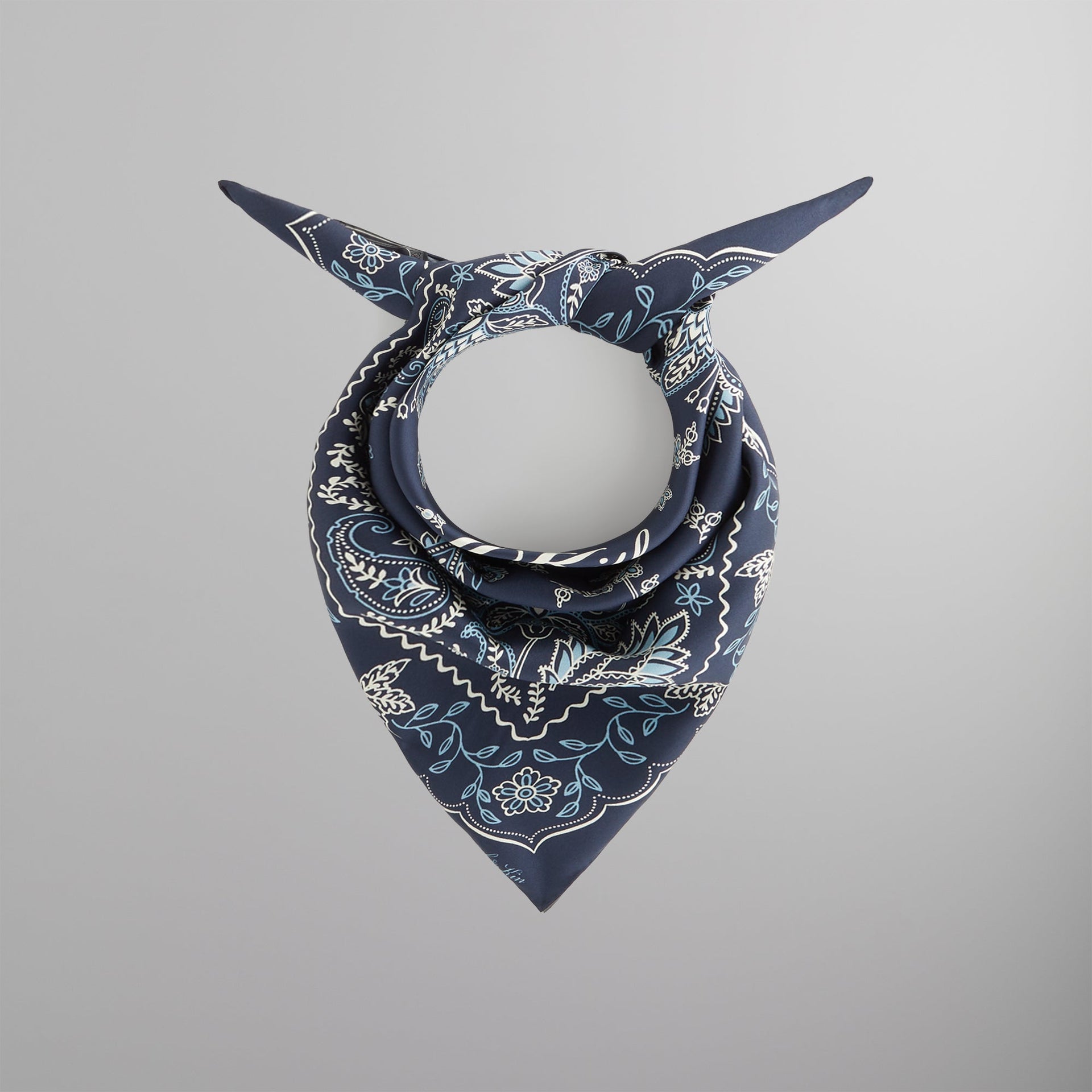 Kith Paisley Printed Silk Bandana - Nocturnal