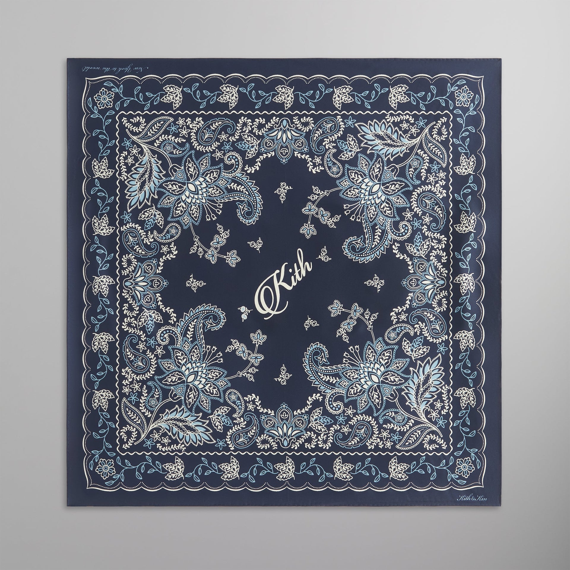 Kith Paisley Printed Silk Bandana - Nocturnal