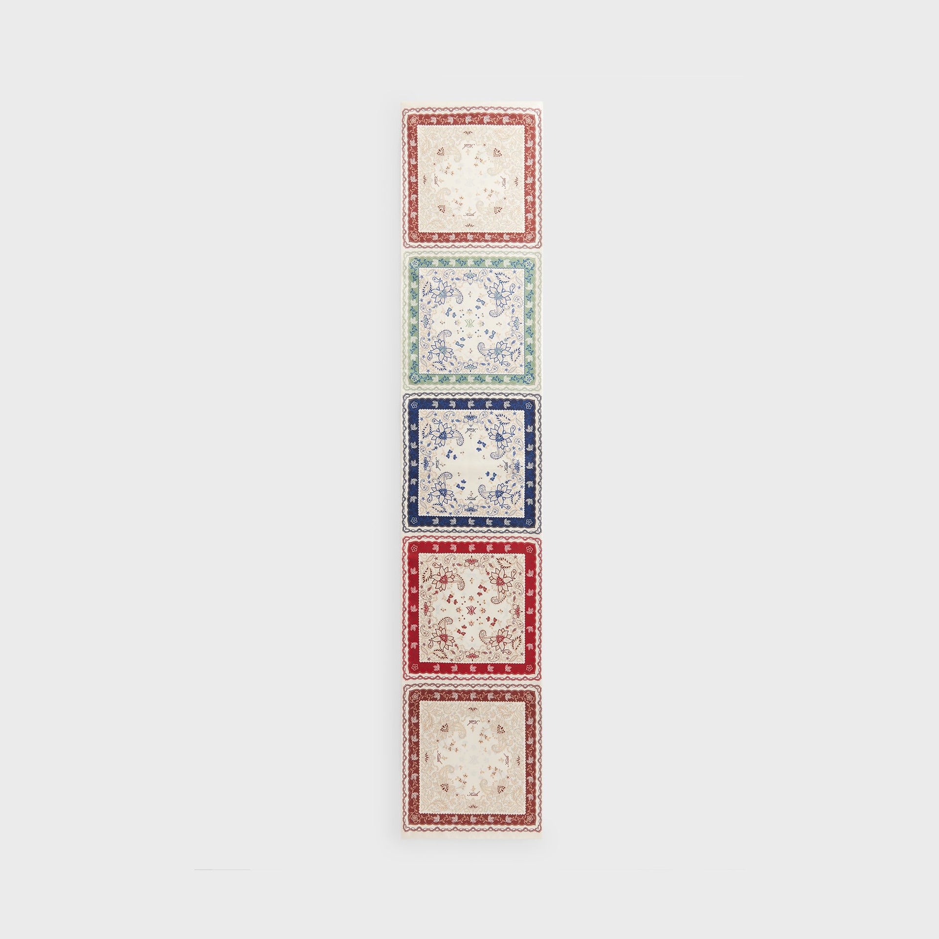 Kith Printed Paisley Silk Scarf - Waffle