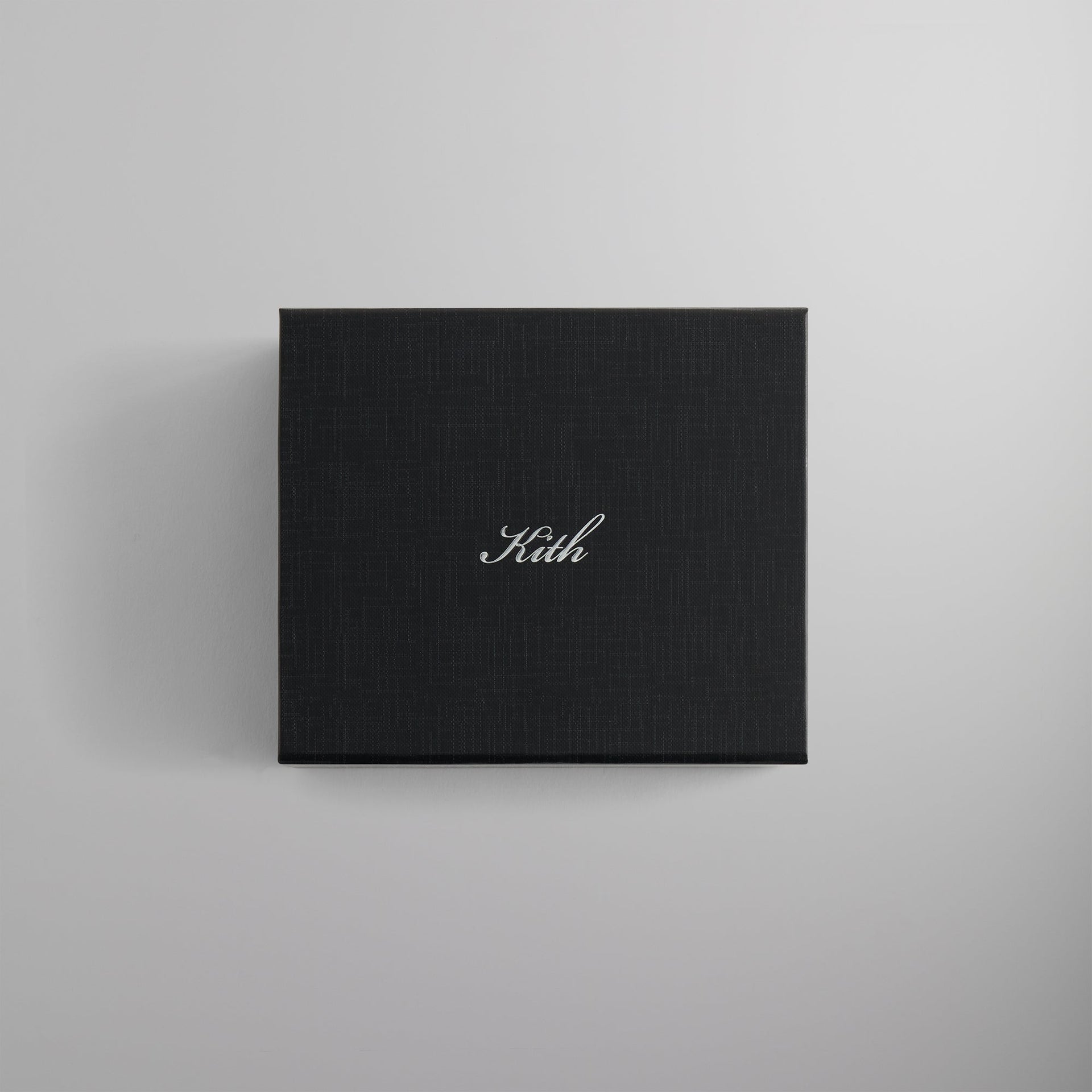 Porte-cartes en cuir monogrammé Kith - Noir