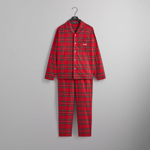 Kithmas Brushed Cotton Plaid Pajama Set - Present PH