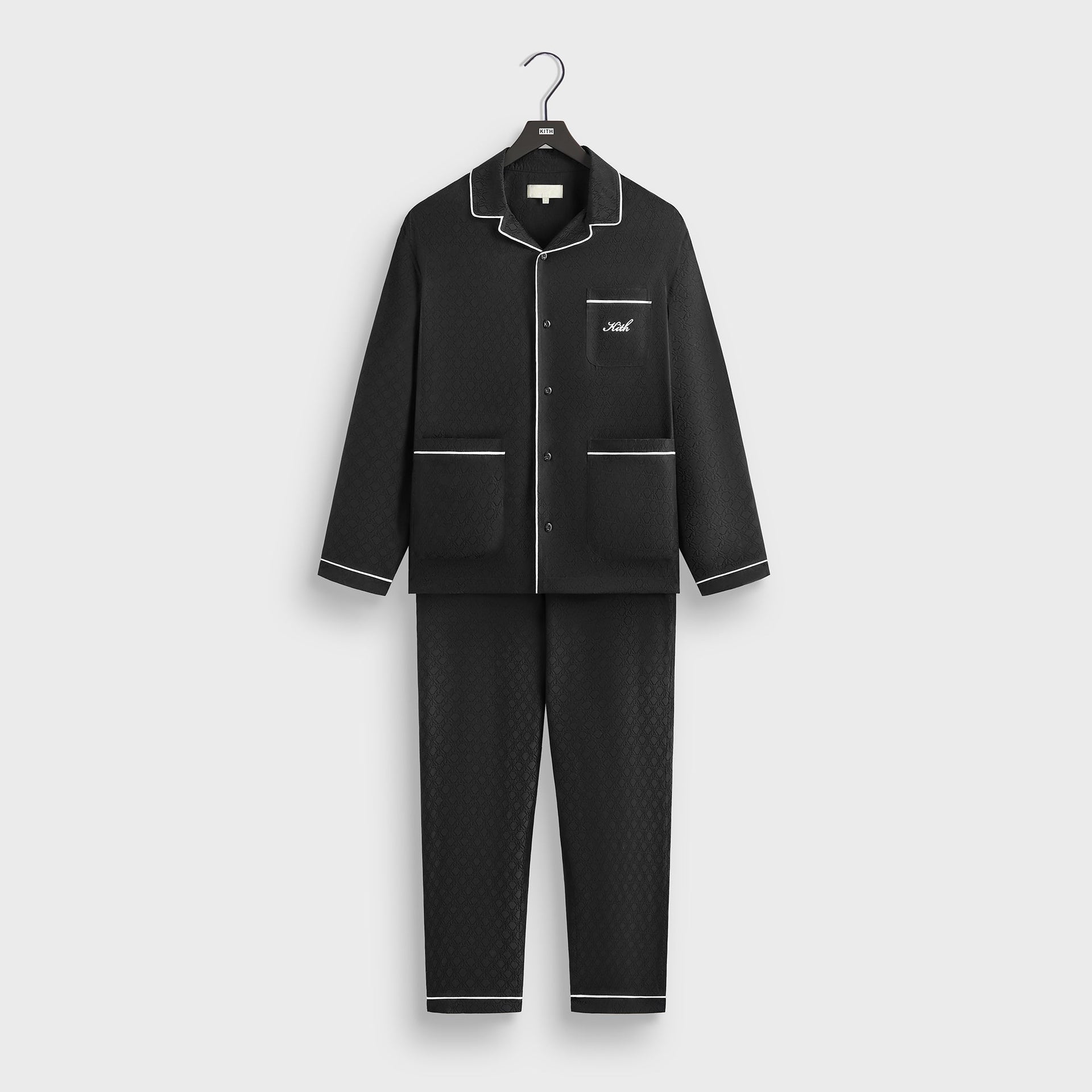 Kith Crest Monogram Pajama Set in Black