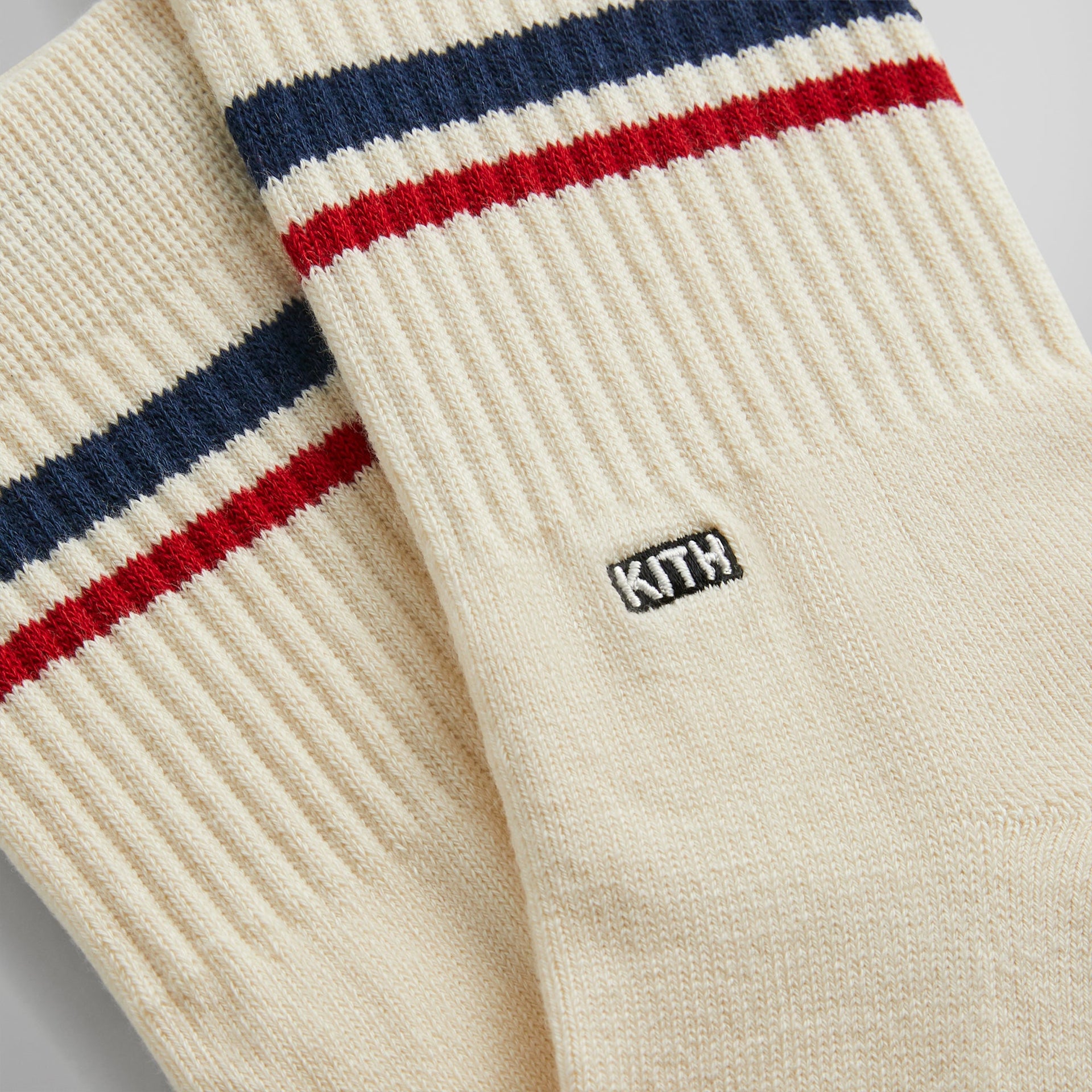 Kith Summer Stripe Mid-Length Sock - Waffle