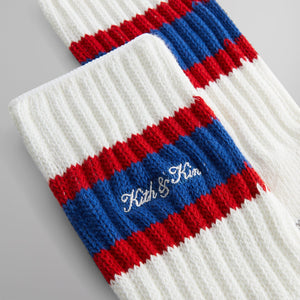 Kith Chunky Rib Striped Crew Socks - Retro