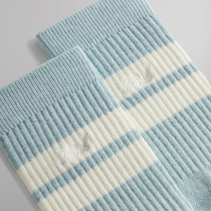 Kith Stripe Crew Socks With Script Embroidery - Breath