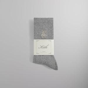 Kith Crew Cotton Socks With Kith Crest - Heather Grey
