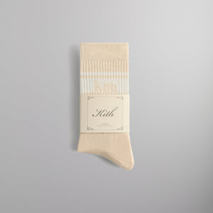 Kith Serif Jacquard Striped Crew Socks - Whirl