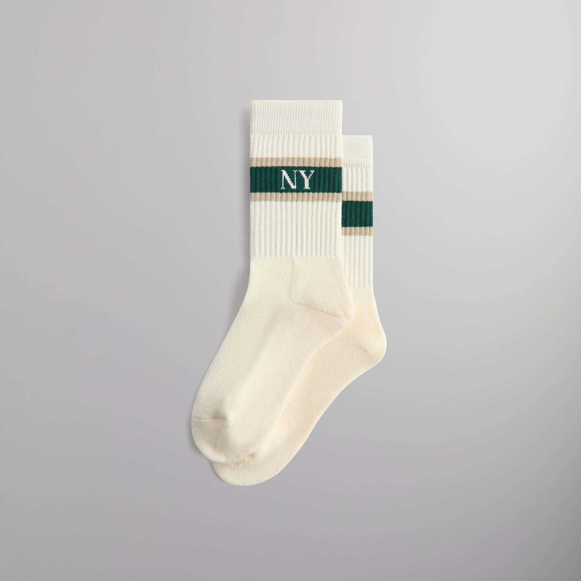 Kith New York Striped Crew Socks - Chronicle