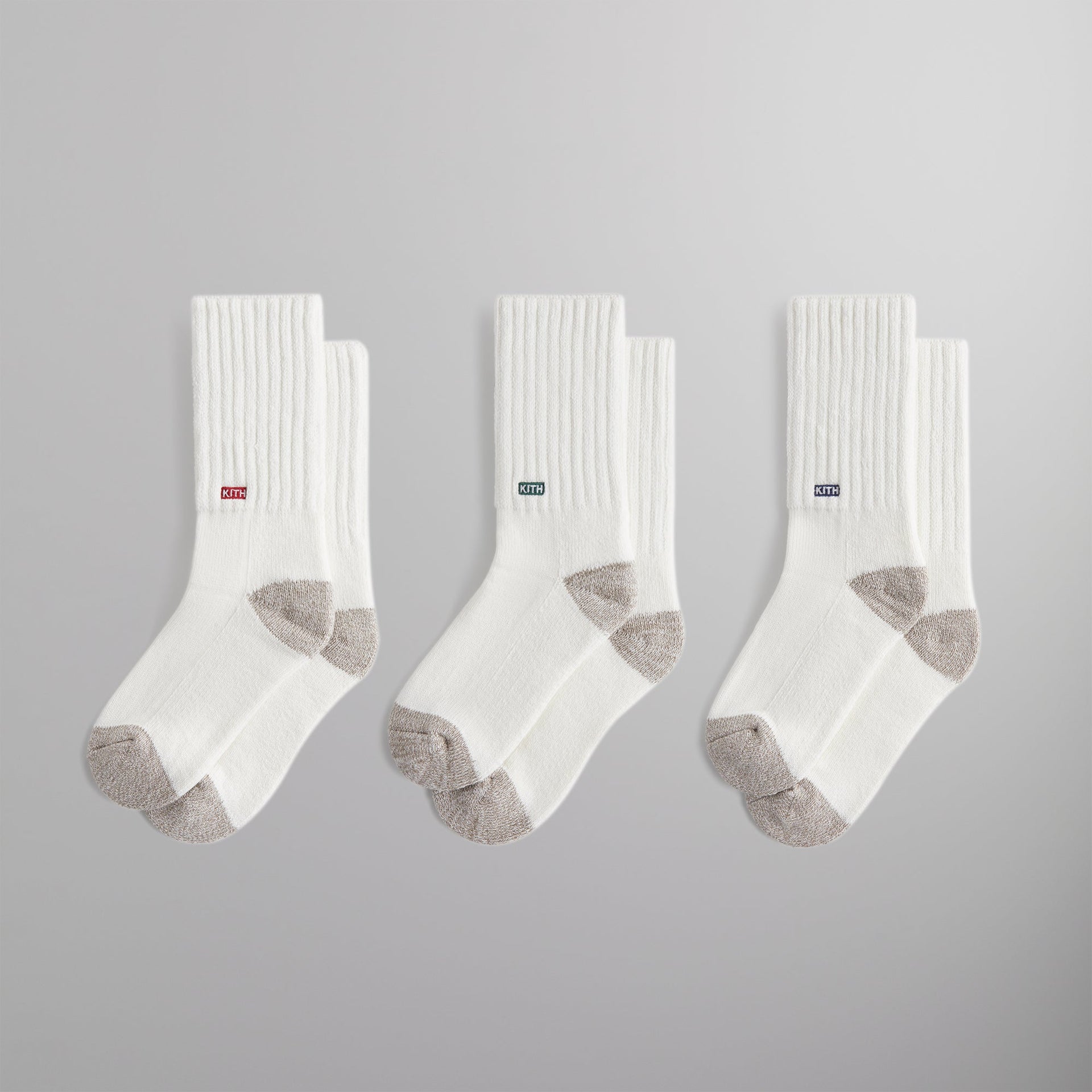 Kith 3-Pack Chunky Crew Socks - Silk