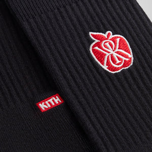 Kith Apple Crest Embroidered Socks - Black