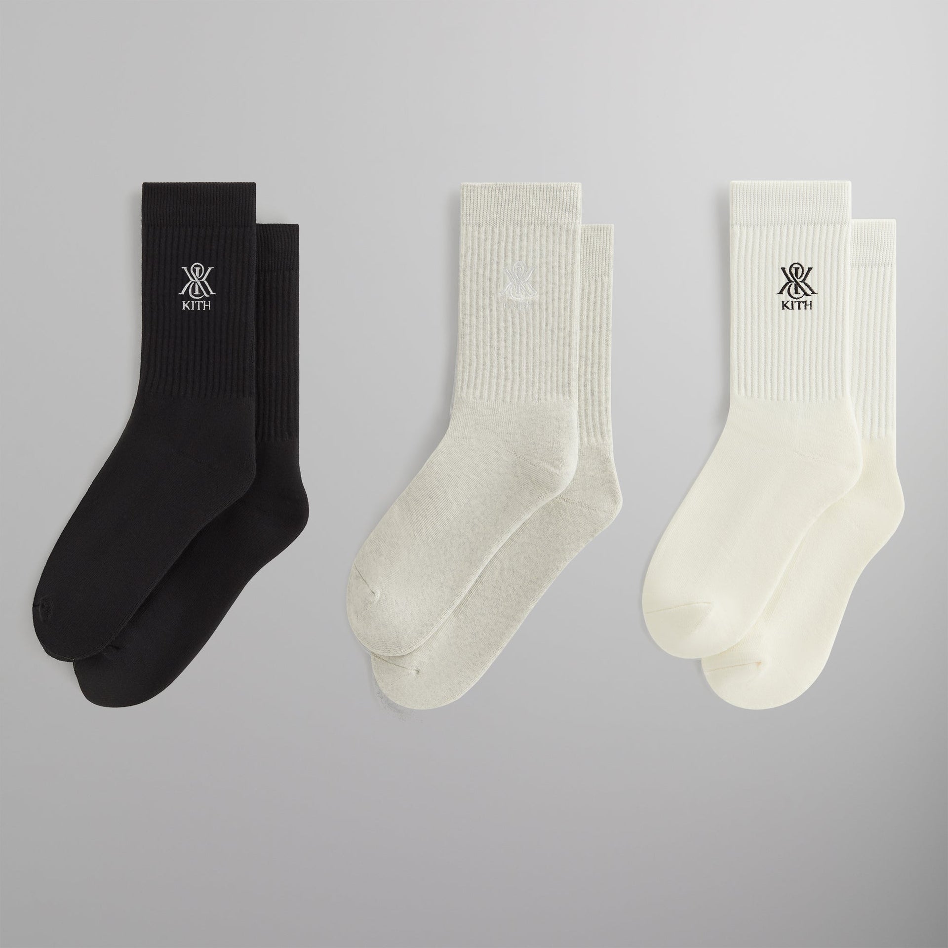 Kith 3-Pack Crest Crew Socks - Multi