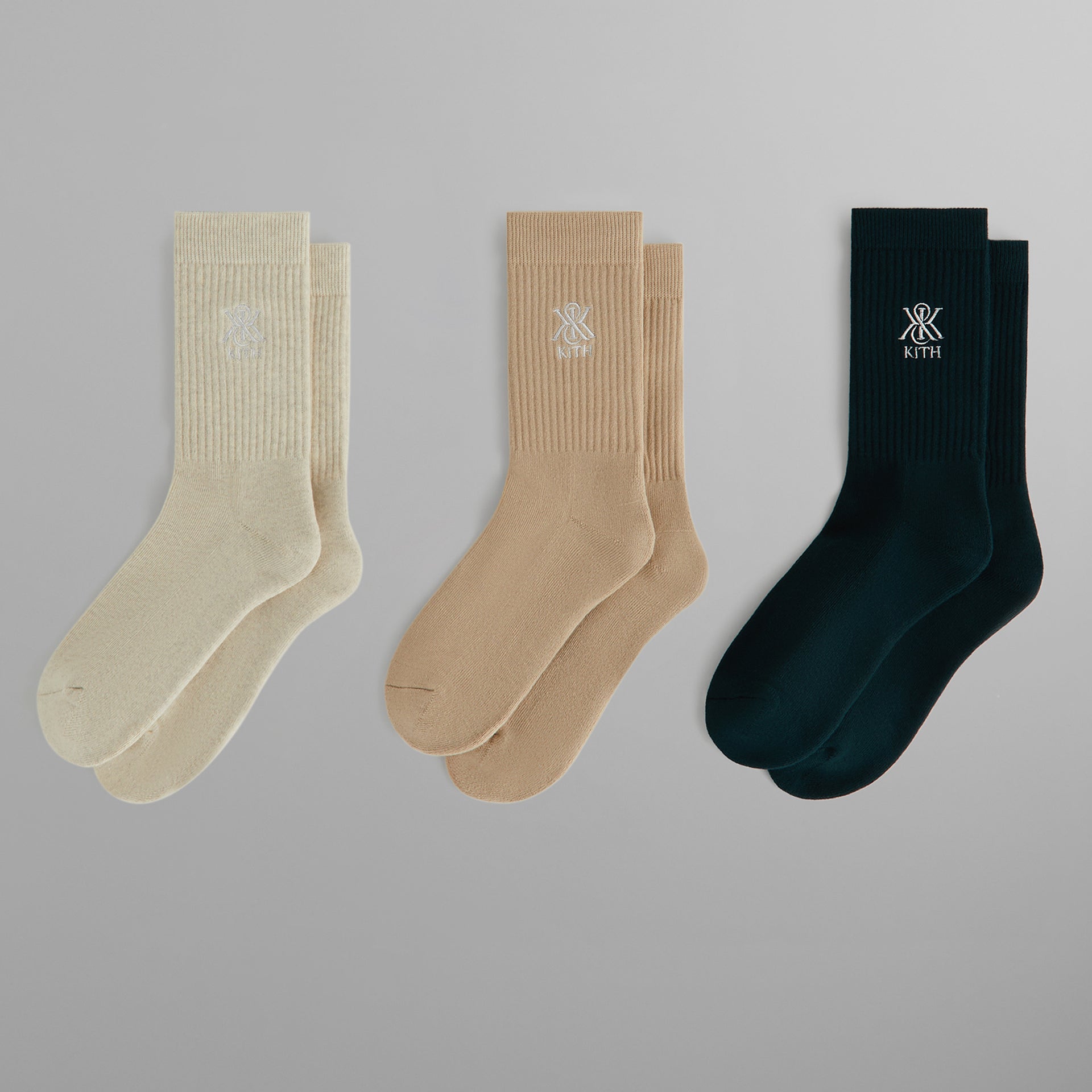 Kith 3-Pack Crest Crew Socks - Multi