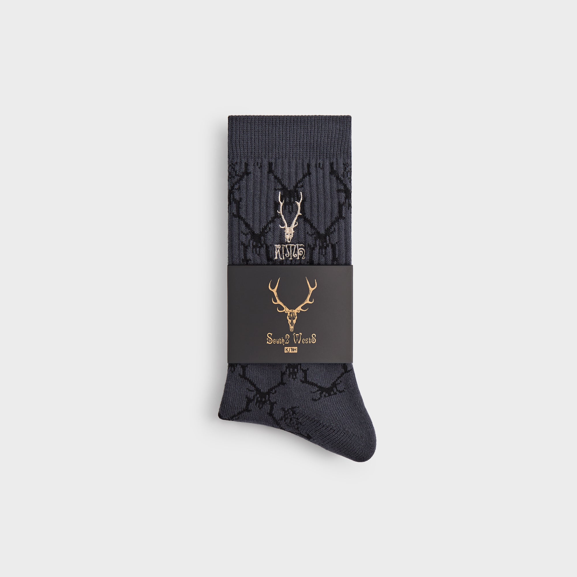 ★24SS 最新作★Kith Paisley Embroidery Mid Length Crew Socks Kith Kids Classic Crew Socks - Anchor