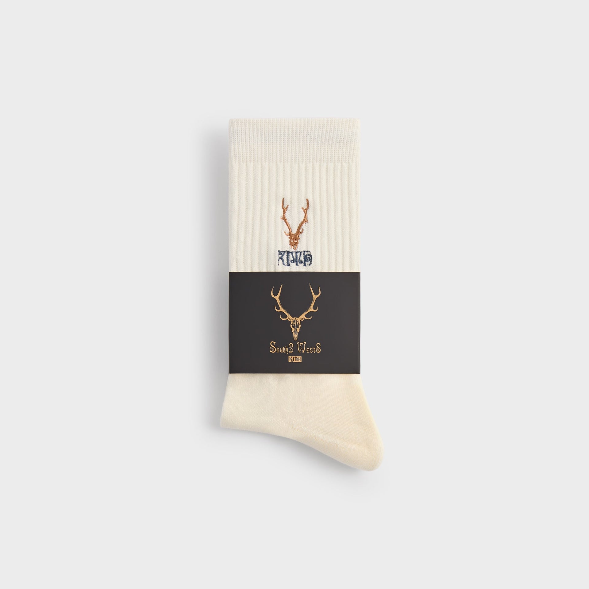 Kith for South2 West8 Embroidered Logo Crew Socks - Silk