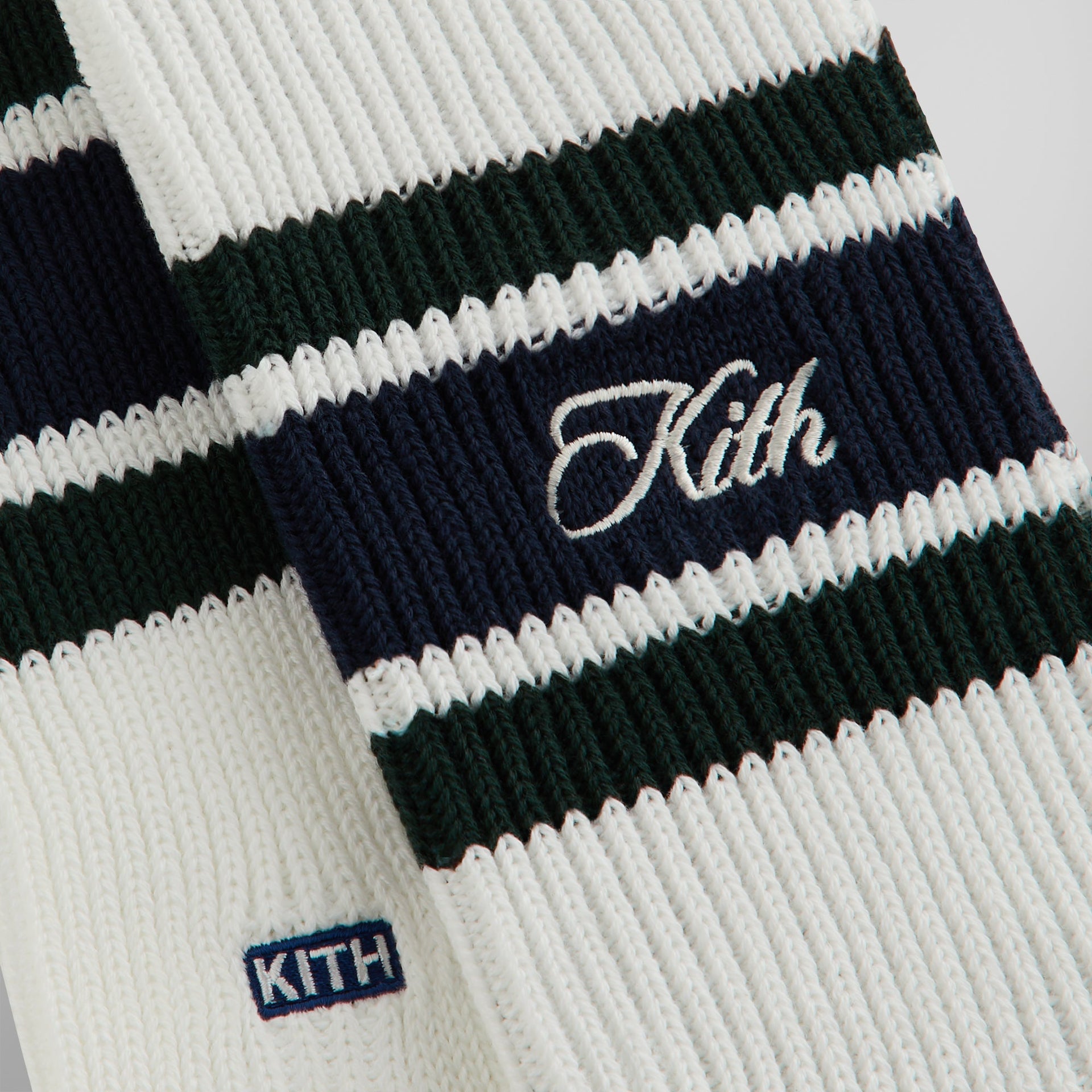 Kith Calf Stripe Relaxed Crew Sock - White