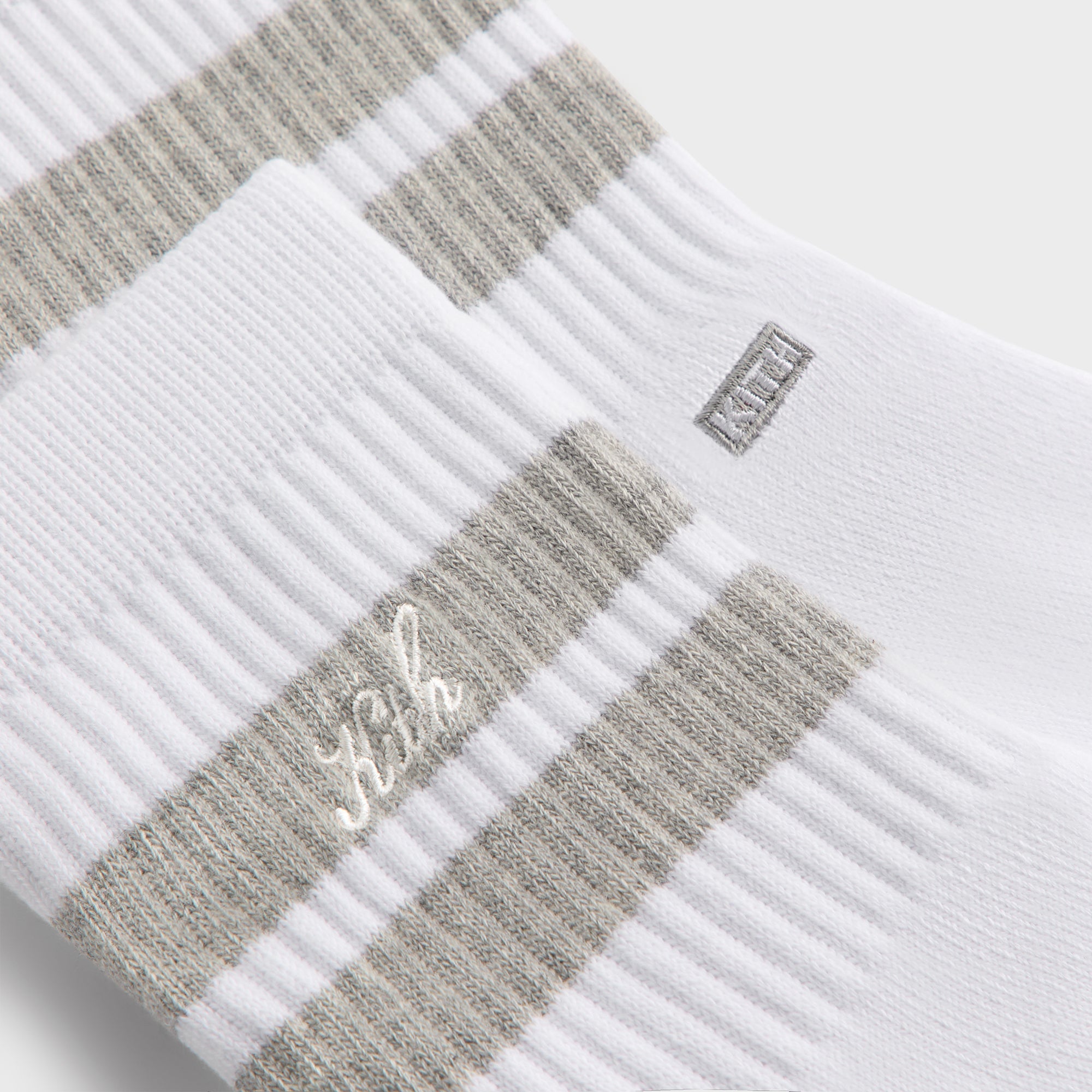Kith 3-Pack Striped Mid Crew Socks - White – Kith Canada