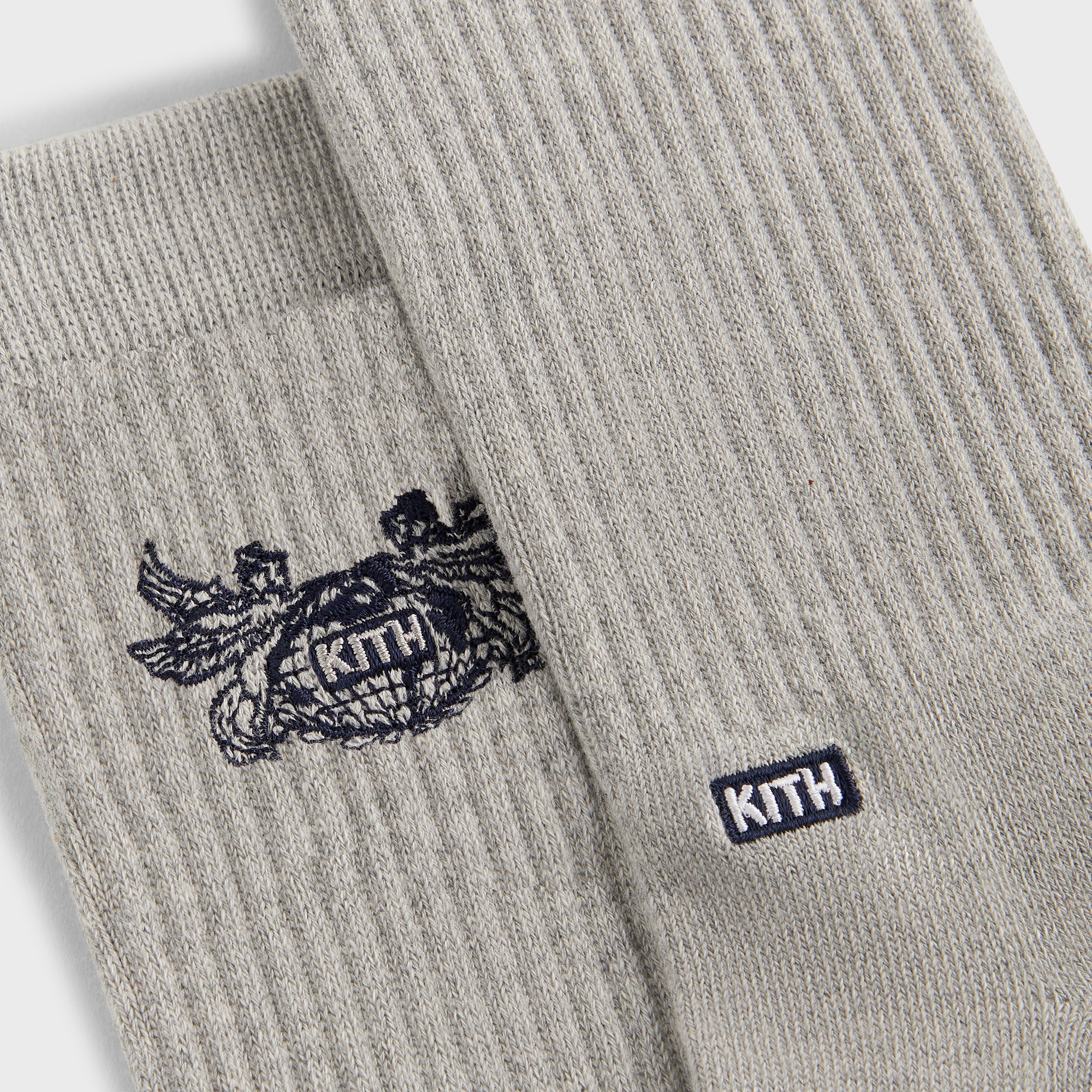 Kith Pegasus Crew Sock - Light Heather Grey – Kith Canada