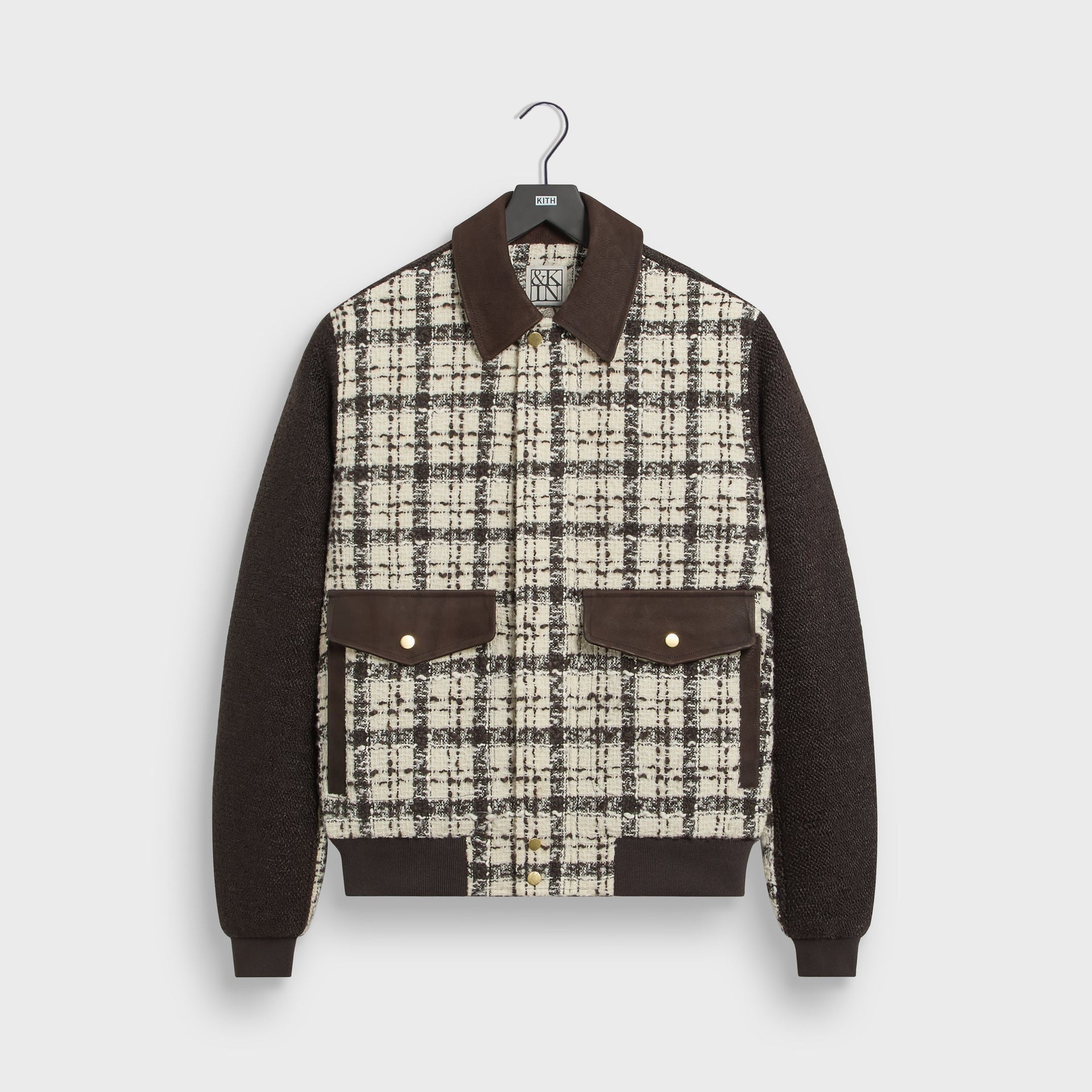 &Kin Mixed Tweed Hawthorne Flight Jacket - Sandrift - PH