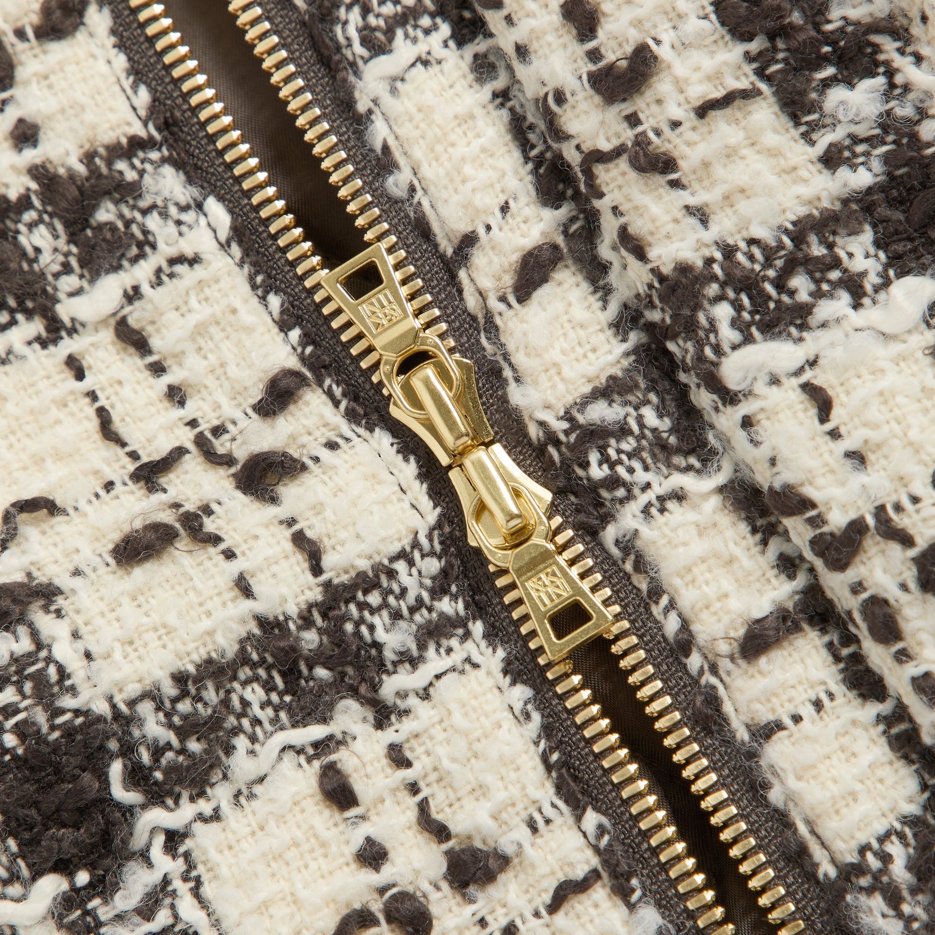 &Kin Mixed Tweed Hawthorne Flight Jacket - Sandrift - PH