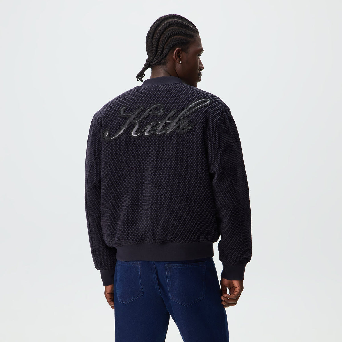 Kith Chenille Roy Bomber Jacket - Ink