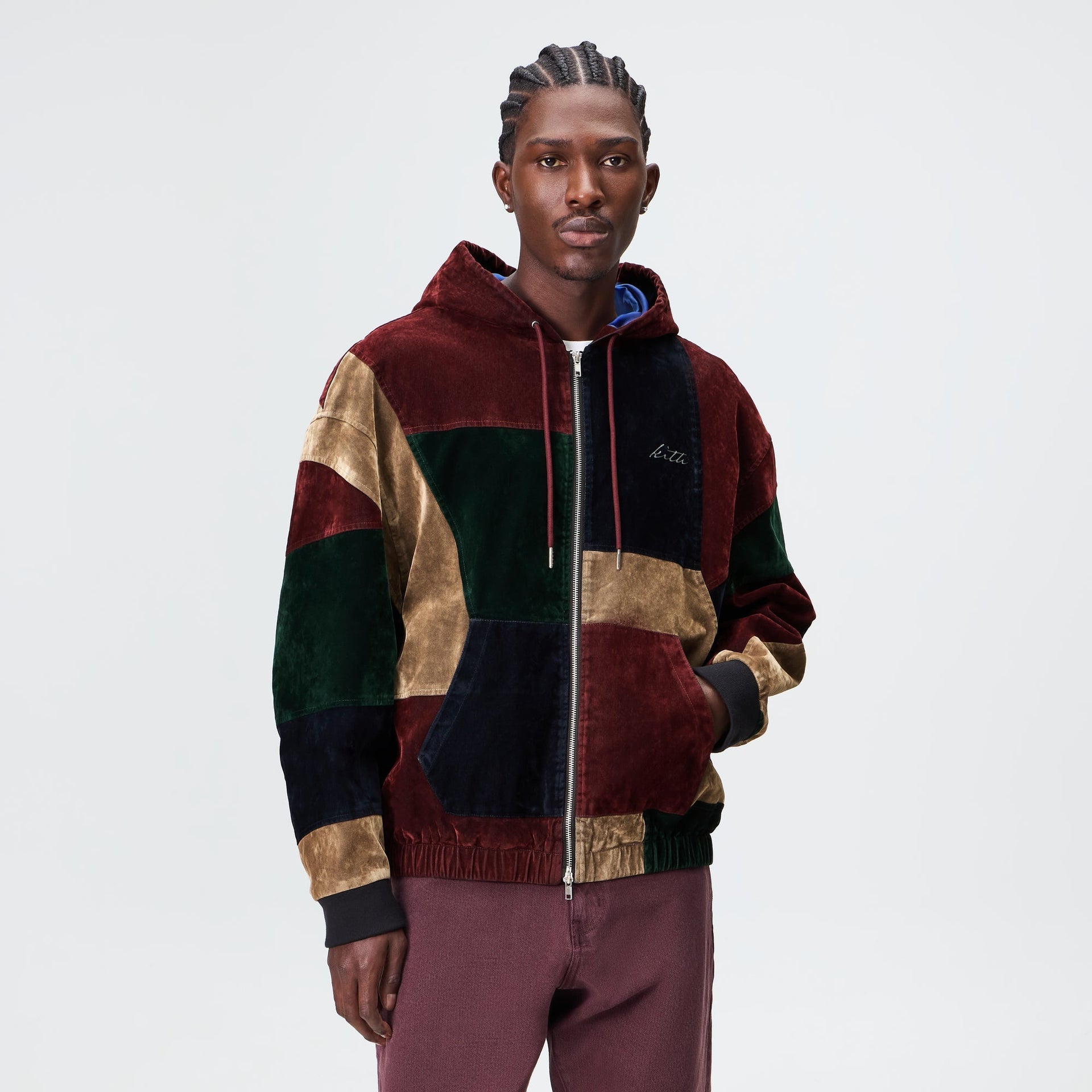 Kith Patchwork Flocked Denim Nyx Hooded Jacket - Essence - PH