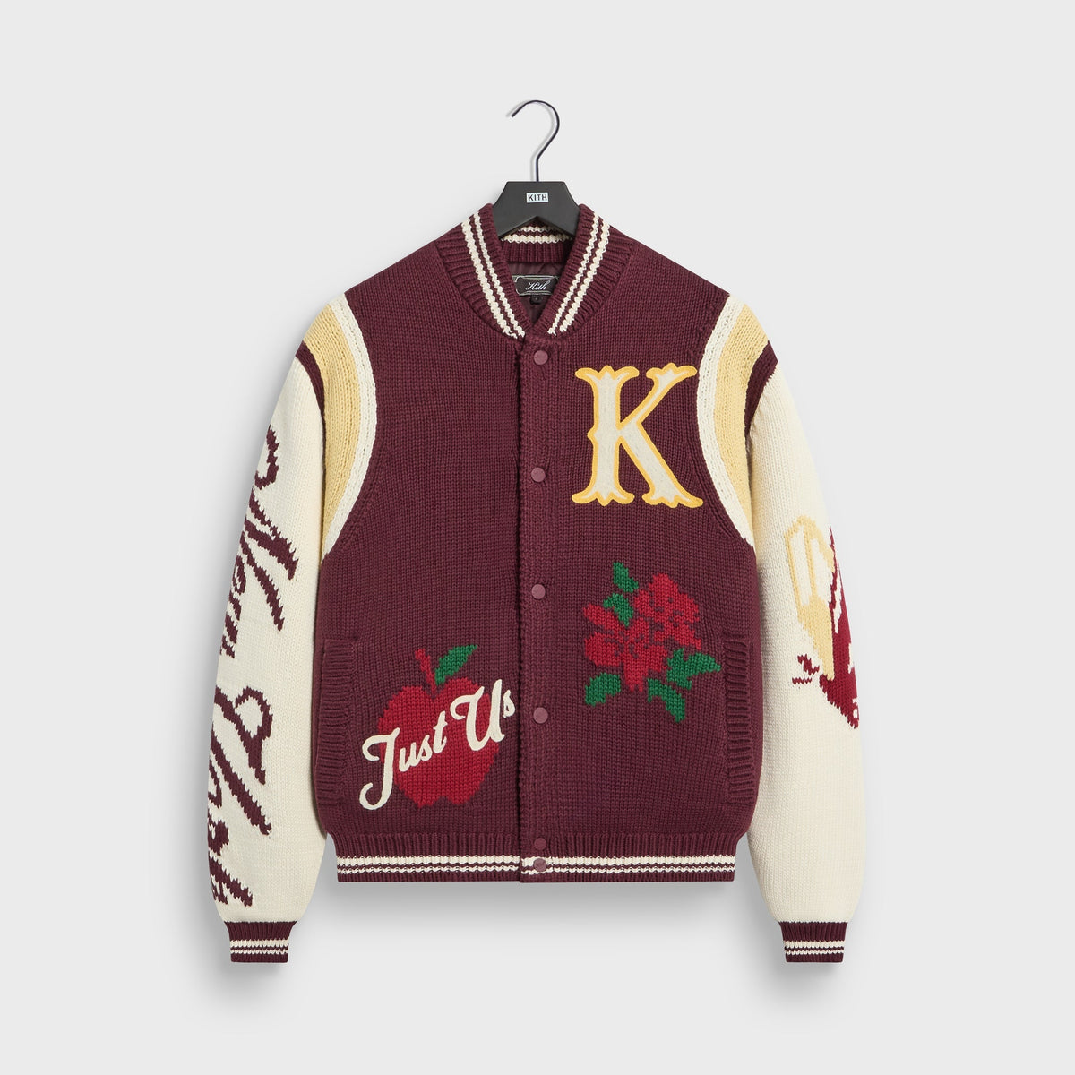 Kith Porter Varsity Knit Bomber Jacket - Magma - PH