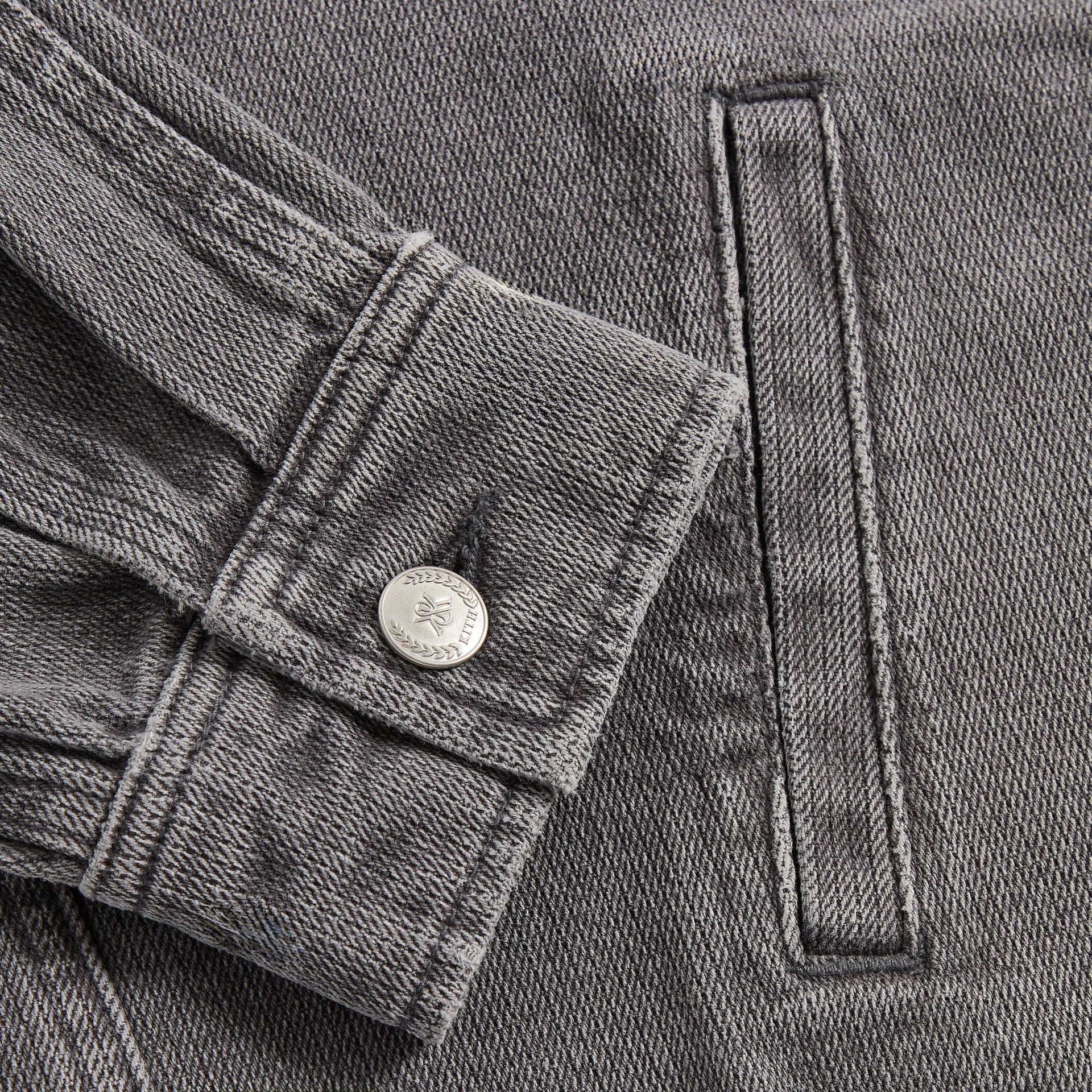 Kith Herringbone Denim Efron Track Jacket - Mineral