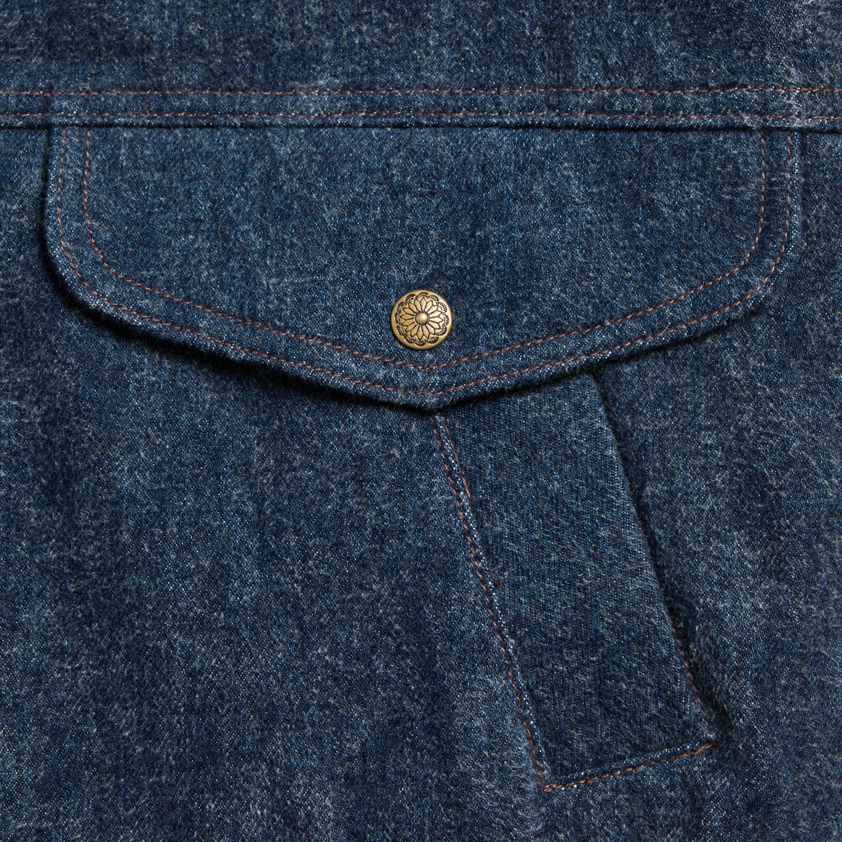 &Kin Brushed Denim Erin Jacket - Dark Indigo