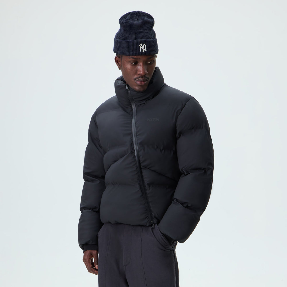 Kith Stretch Poly Filmore Puffer - Black