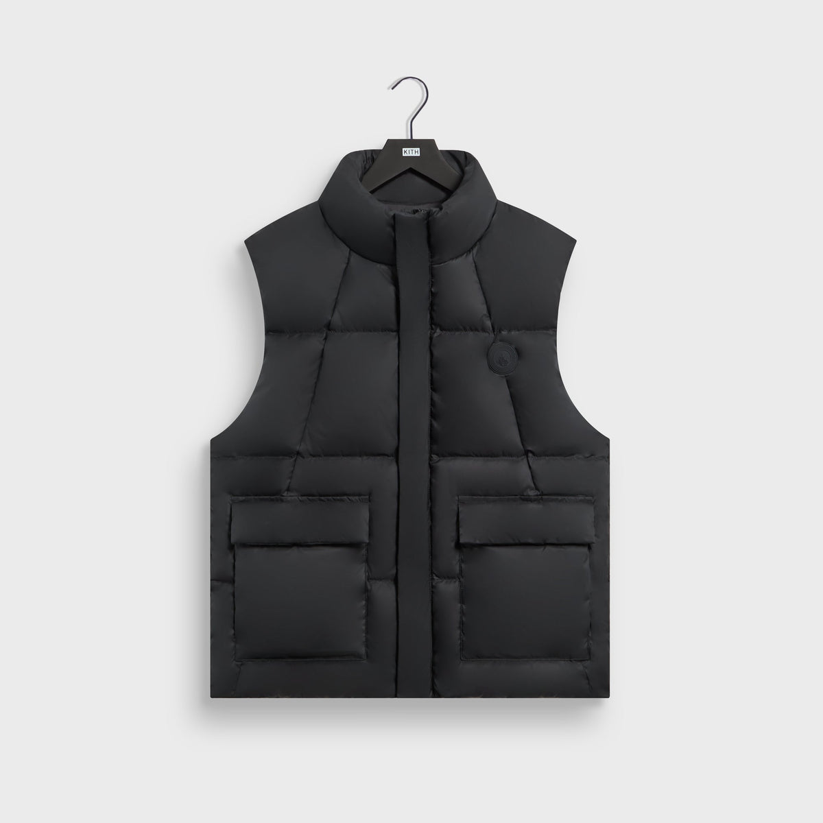 Kith Matte Stretch Taffeta Midi Puffer Vest - Black - PH
