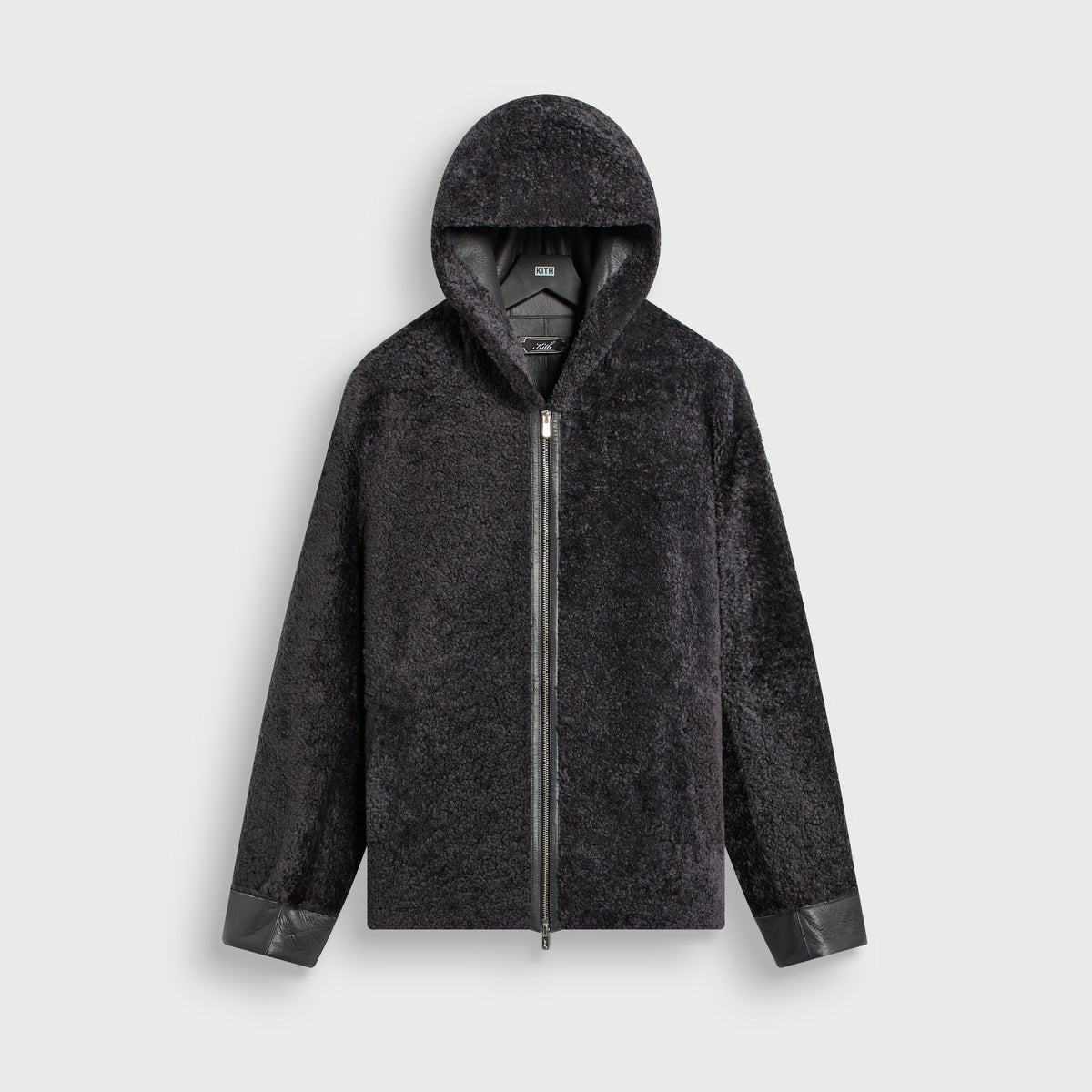 Kith Shearling Ryer Hooded Jacket - Carbon - PH