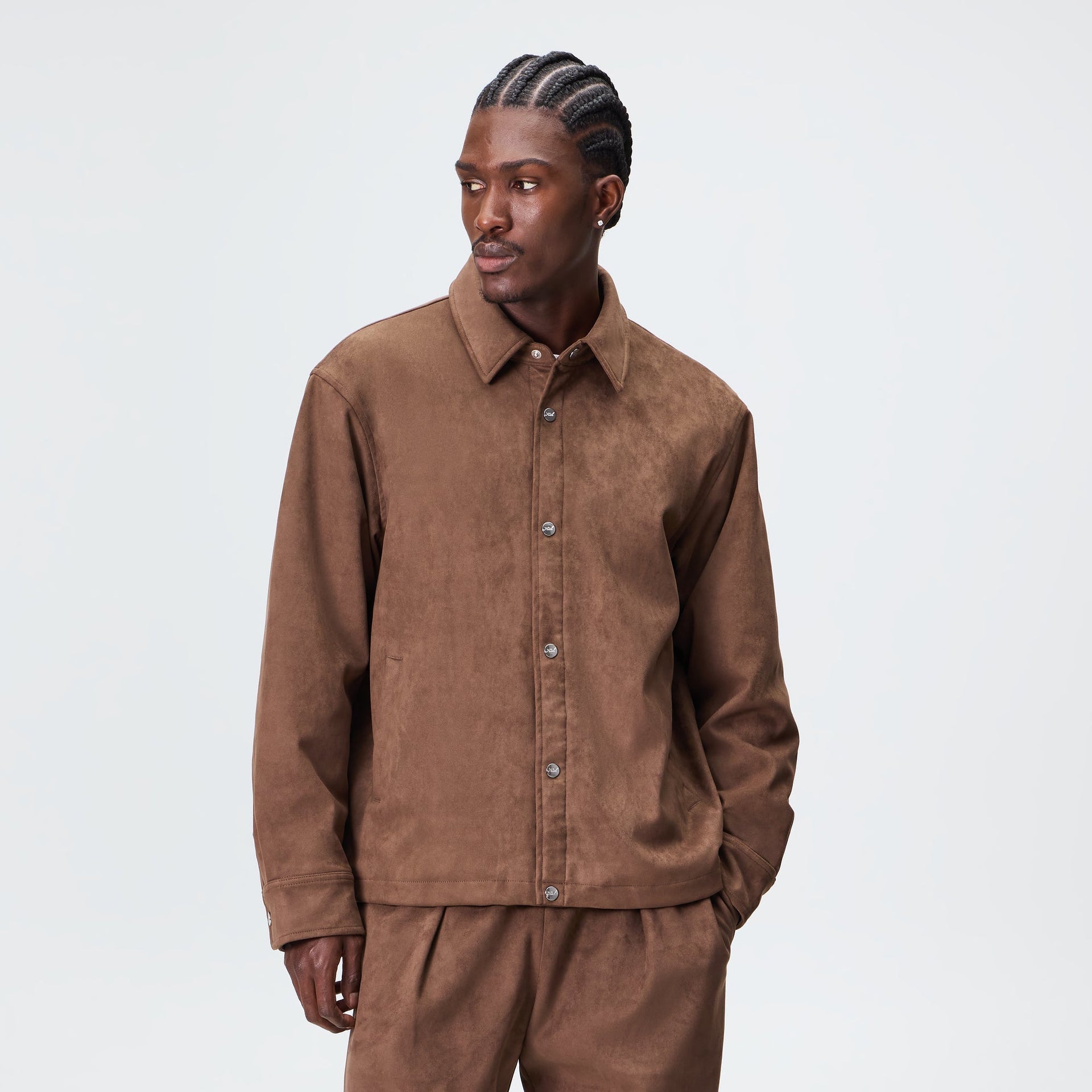 Kith Microsuede Bonded Brixton Shirt Jacket - Hurricane - PH