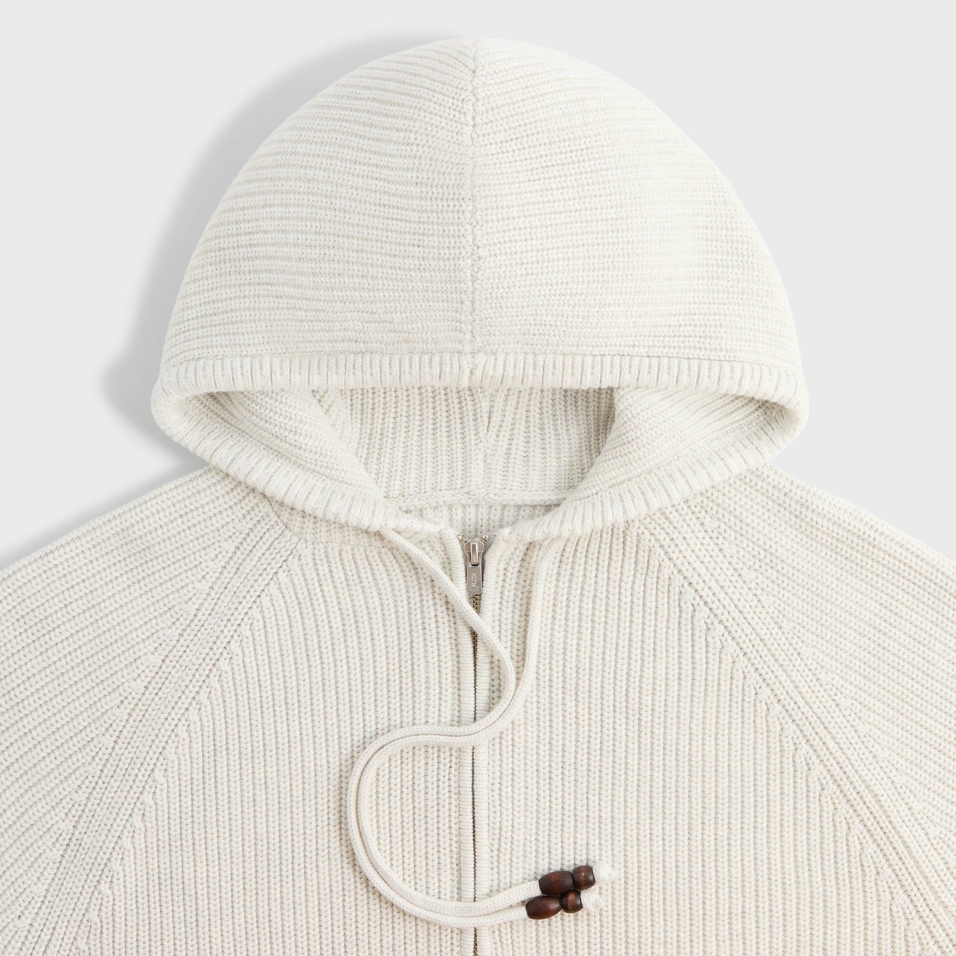Kith Full Zip Knit Miles Hoodie - Light Heather Grey - PH