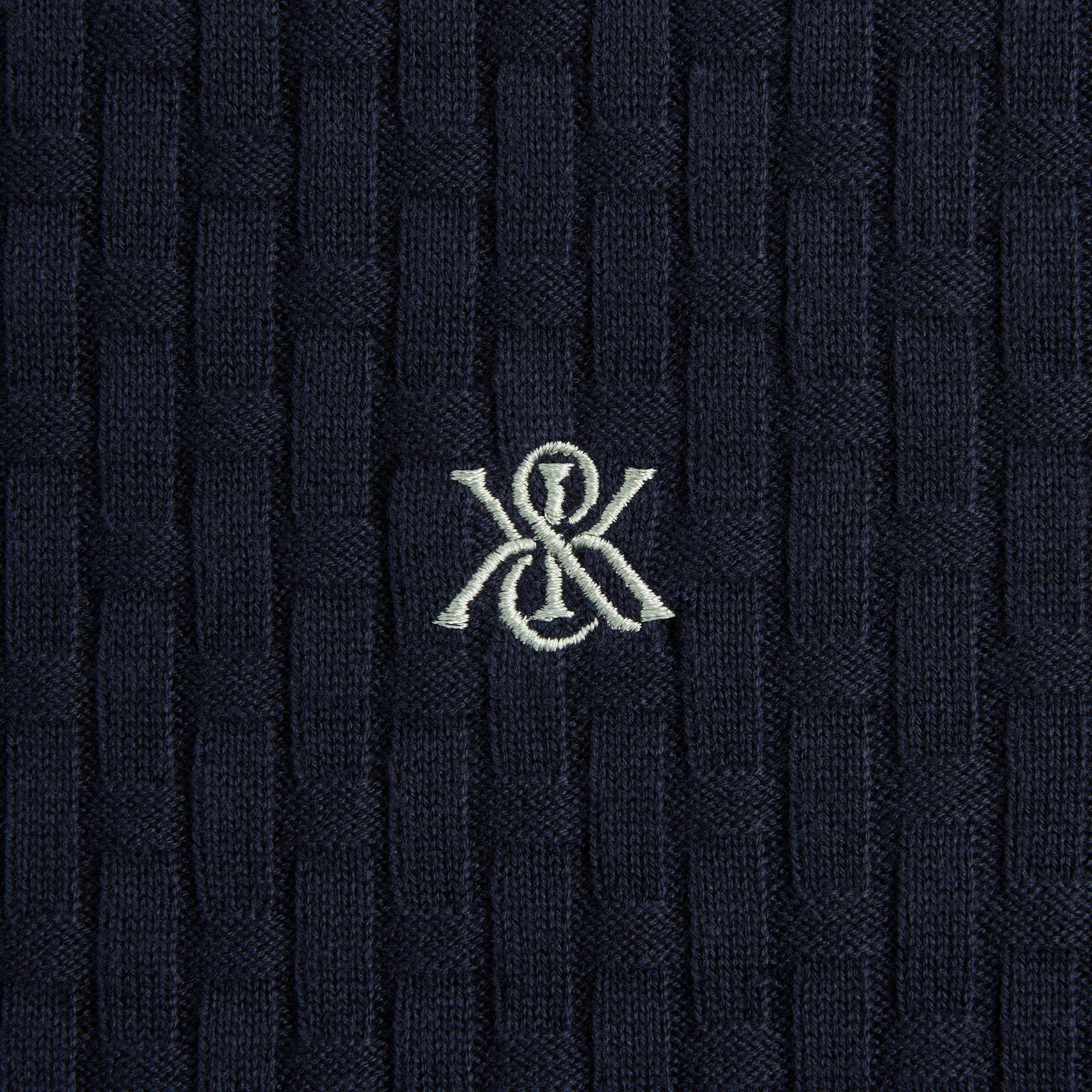 Kith Basketweave Tilden Crewneck - Nocturnal - PH