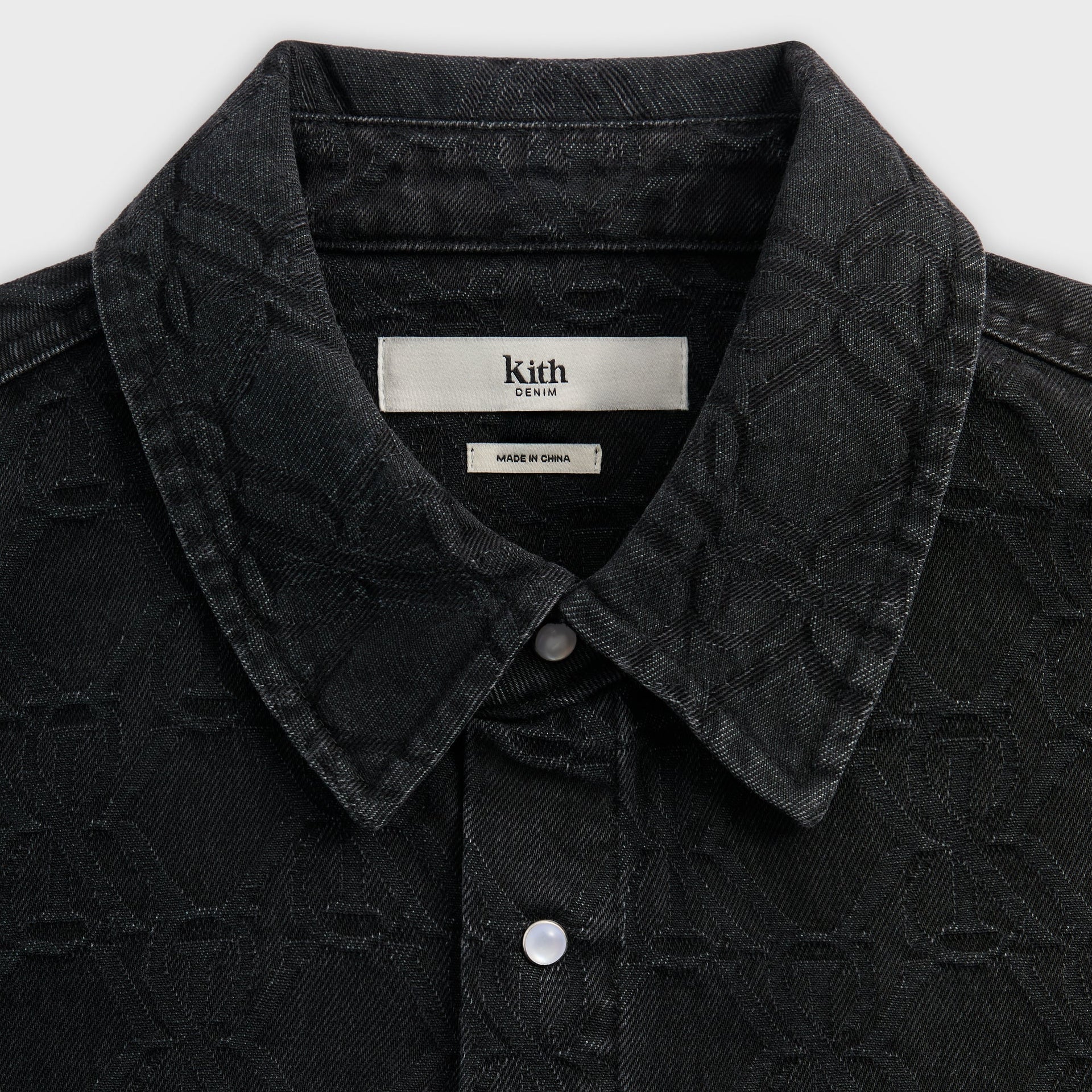 Kith Jacquard Crest Apollo Shirt - Black - PH
