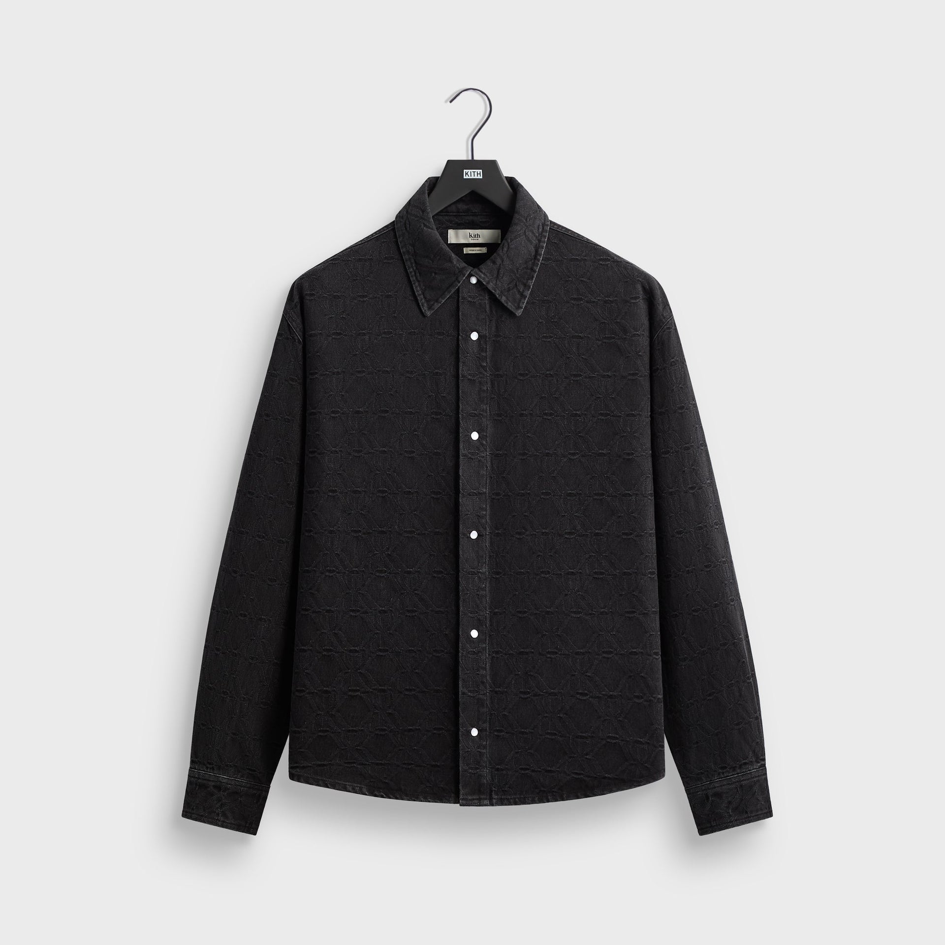 Kith Jacquard Crest Apollo Shirt - Black - PH