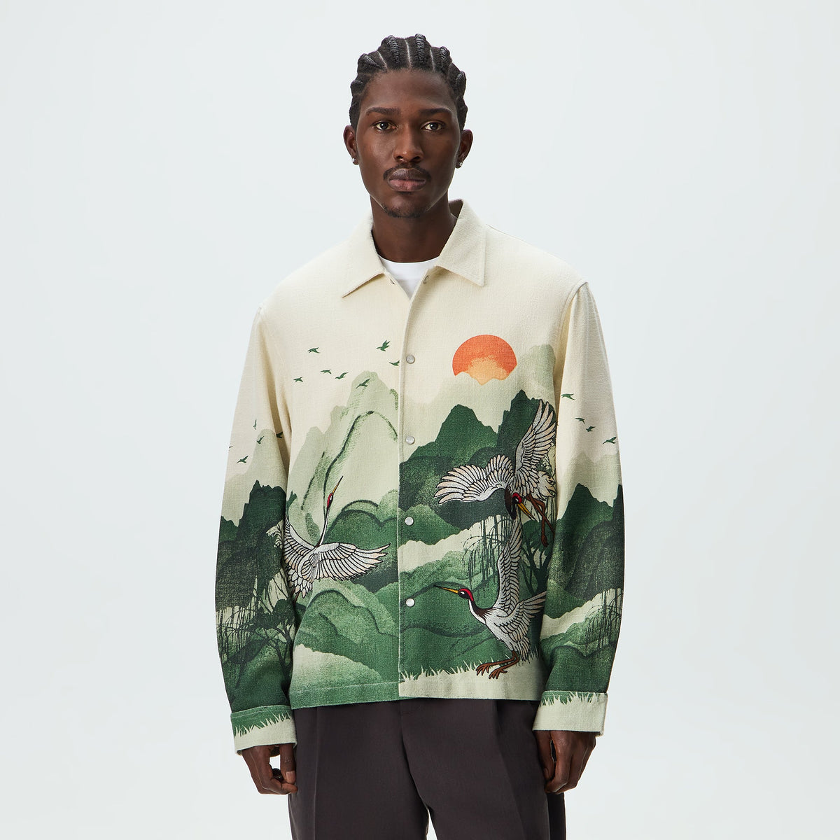 Kith Crane Horizon Long Sleeve BCO Shirt - Waffle