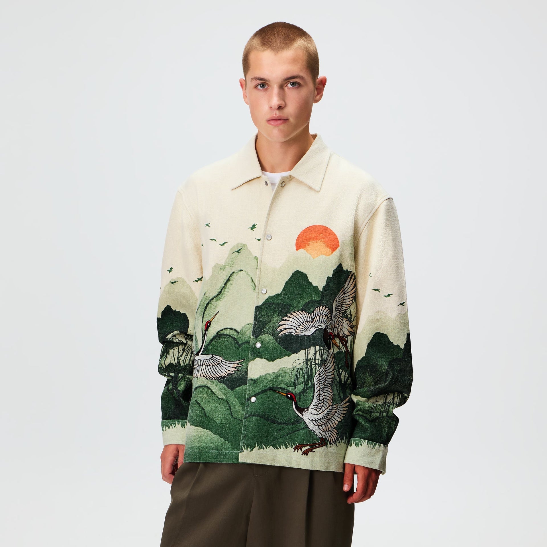 Kith Crane Horizon Long Sleeve BCO Shirt - Waffle - PH