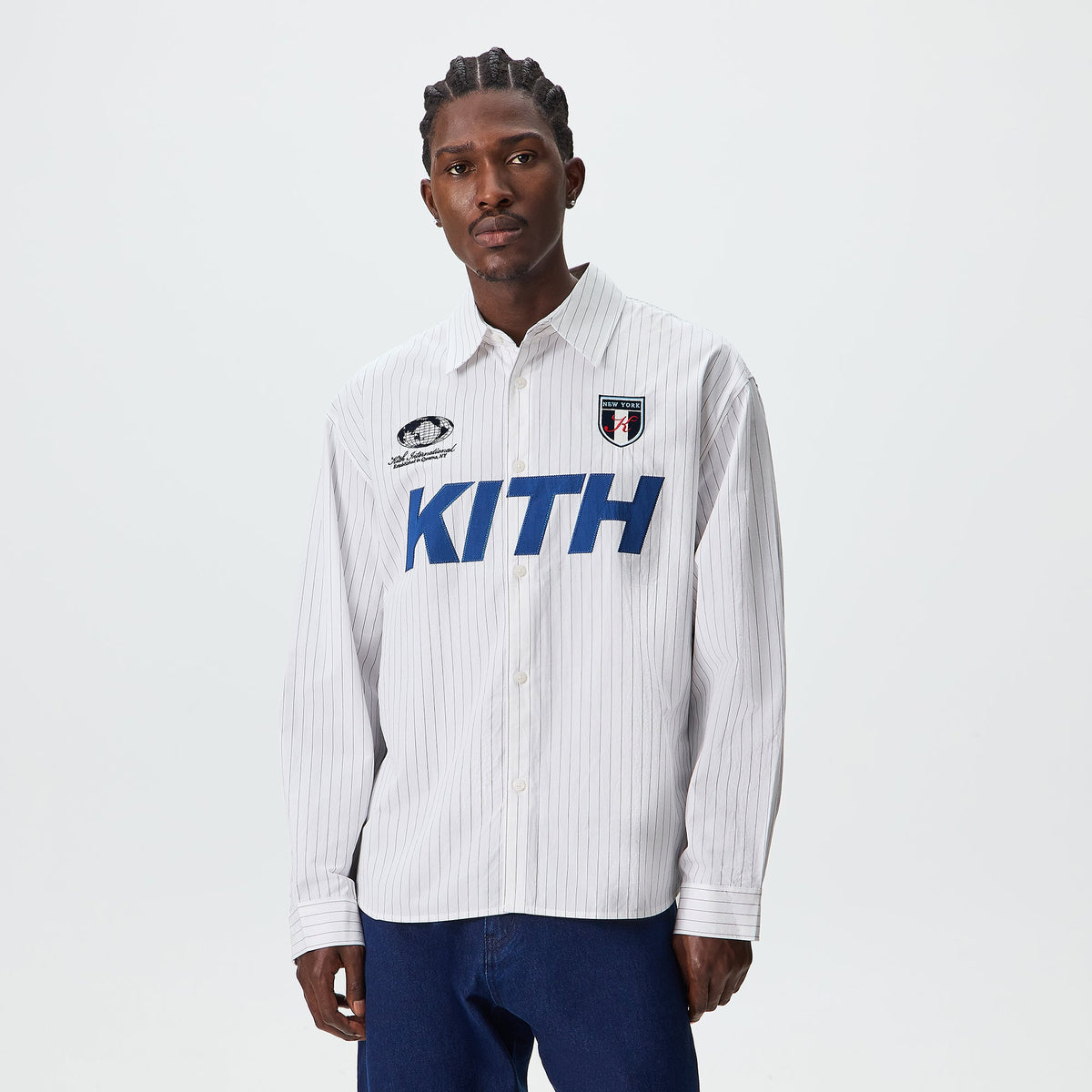 Kith Pinstripe Cotton Tamlin Buttondown Shirt - White