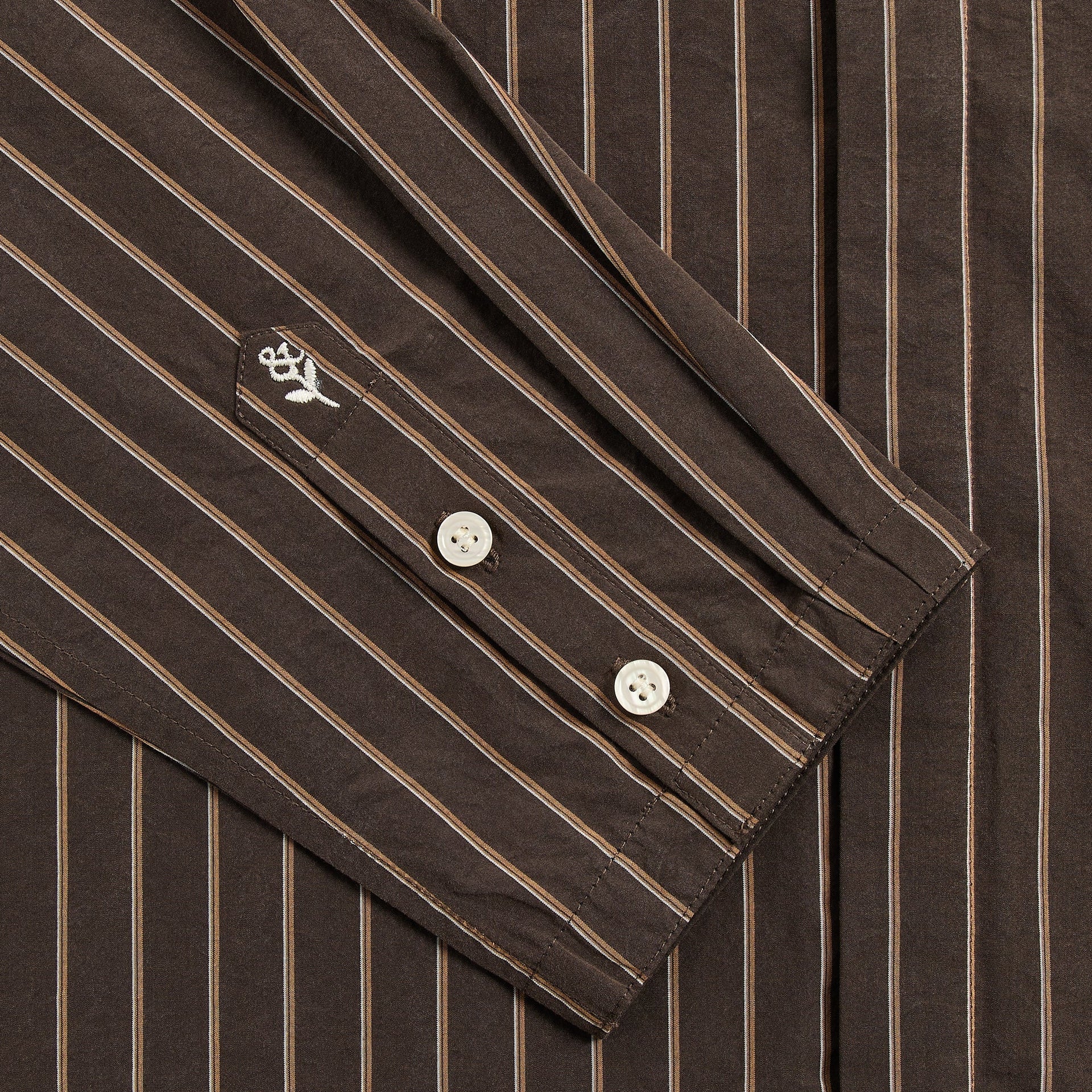 &Kin Striped Poplin Nico Shirt - Derby - PH