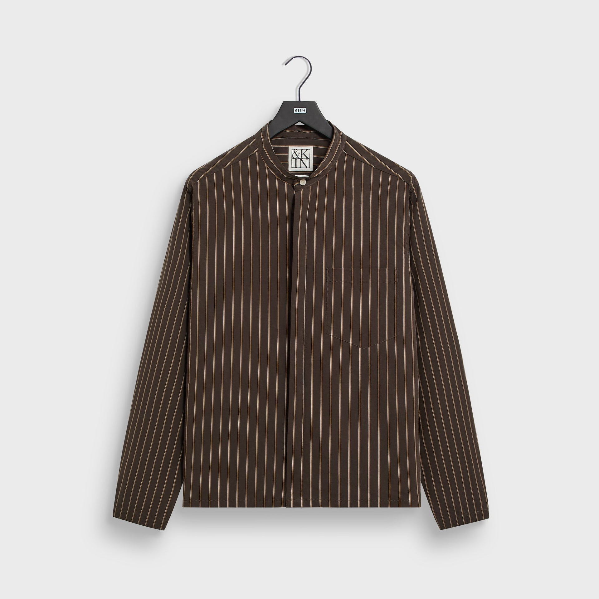 &Kin Striped Poplin Nico Shirt - Derby - PH
