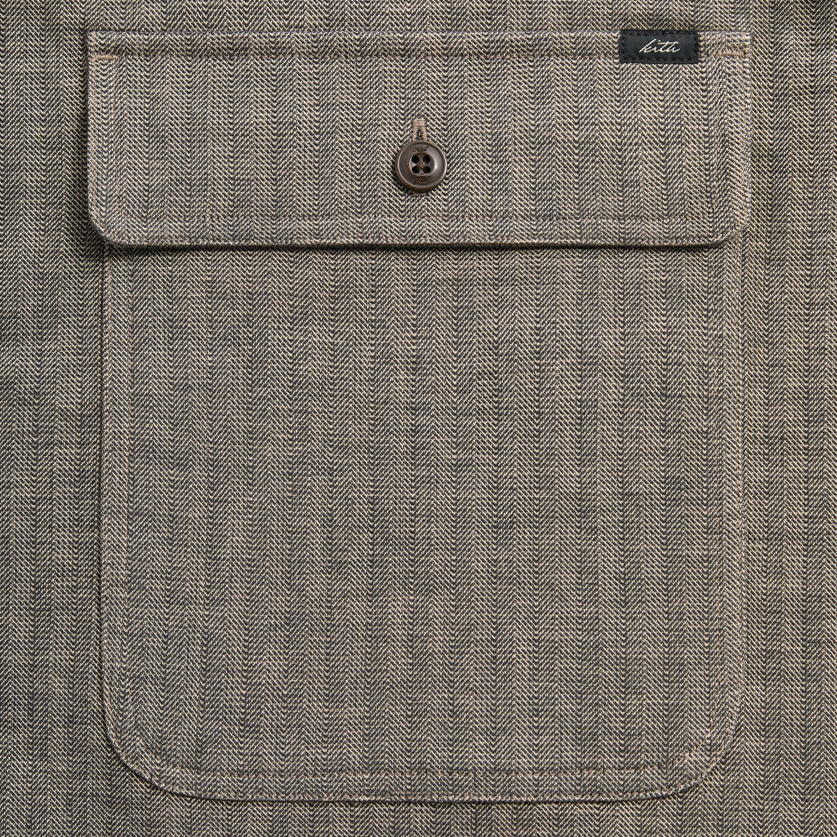 Kith Herringbone Dobby Henson Buttondown - Palomino - PH