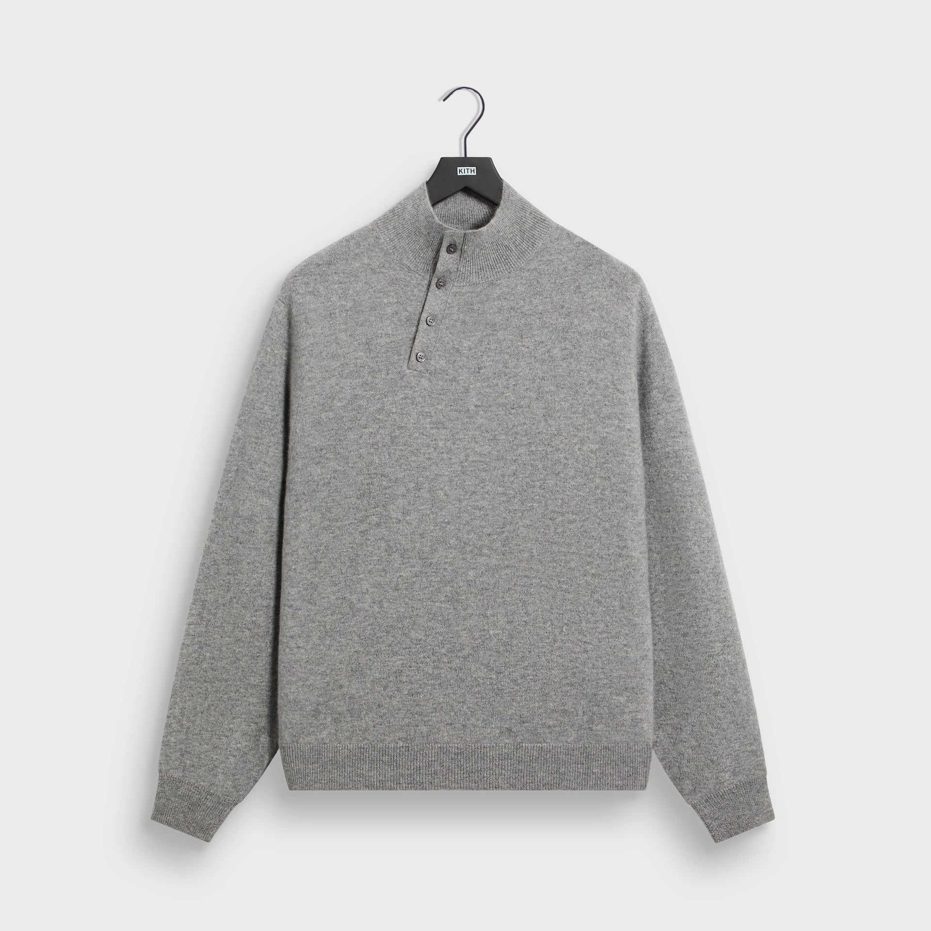 &Kin Cashmere Cyrus Turtleneck - Mid Heather Grey - PH