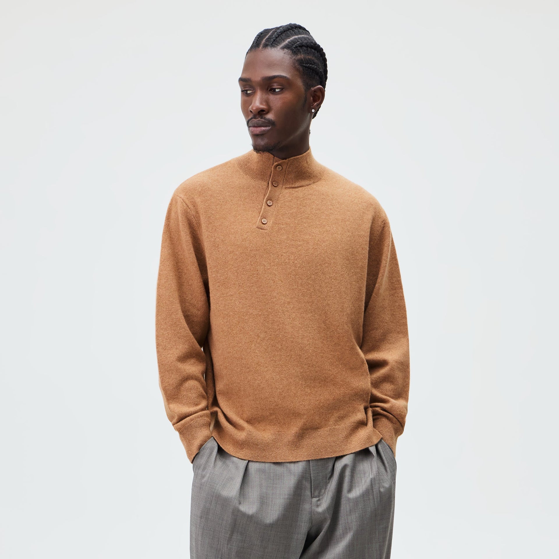 &Kin Cashmere Cyrus Turtleneck - Sand Dune - PH