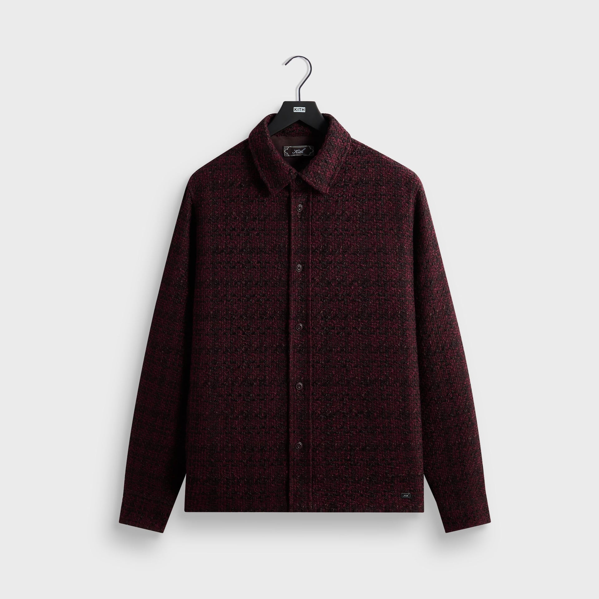 Kith Boucle Plaid Boxy Collared Overshirt - Essence