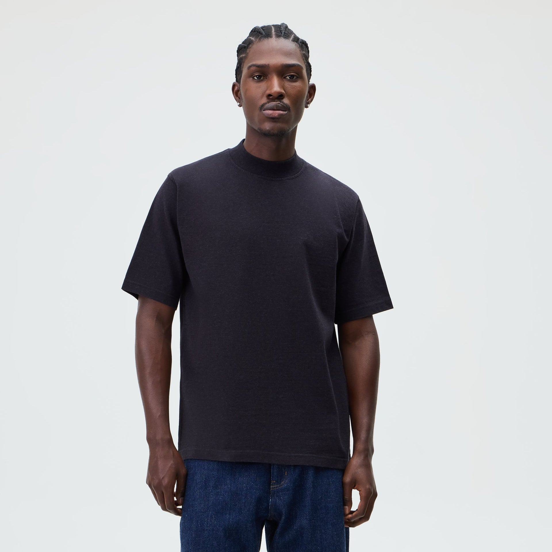 &Kin Mock Neck James Tee - Black - PH