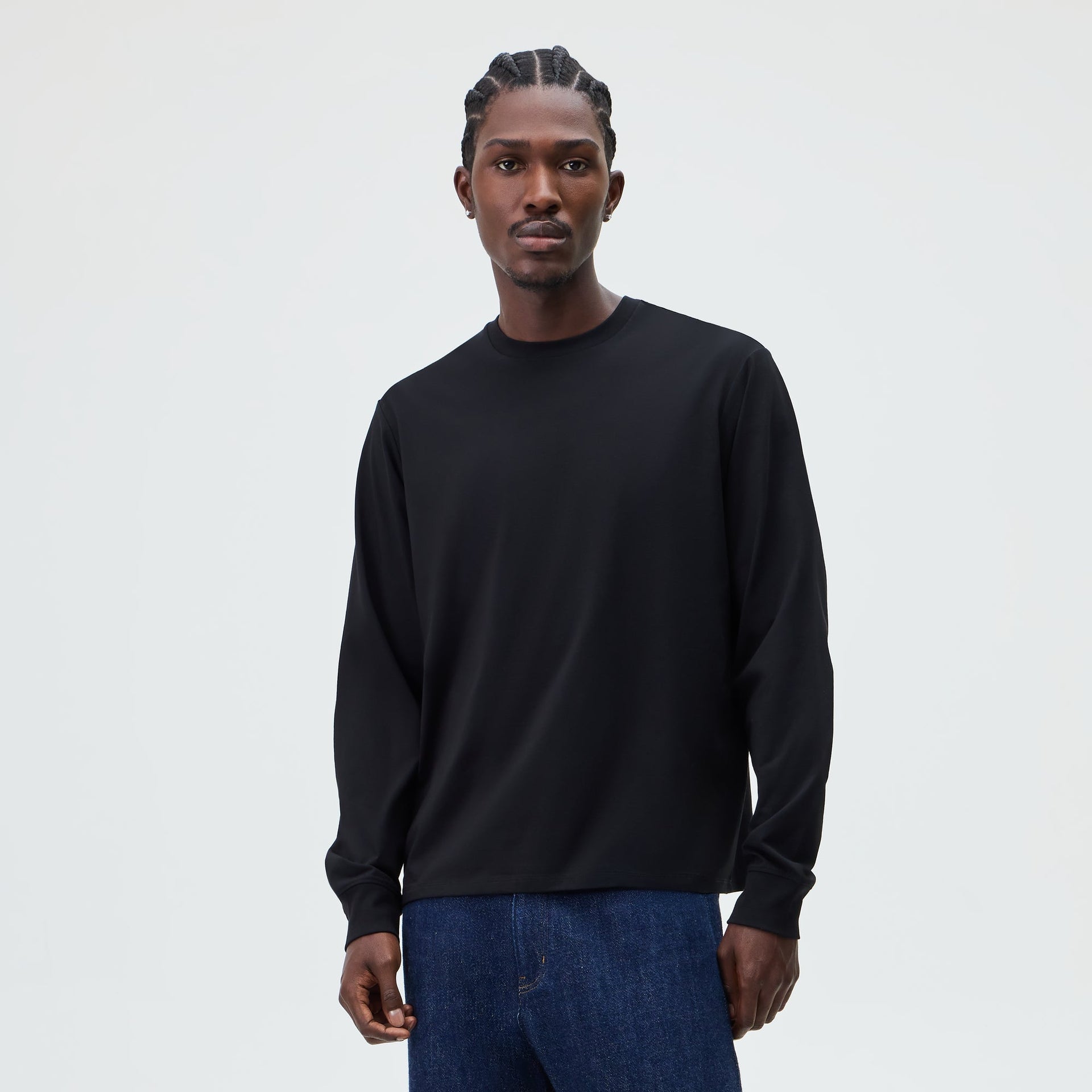 &Kin Long Sleeve Darin Tee - Black - PH