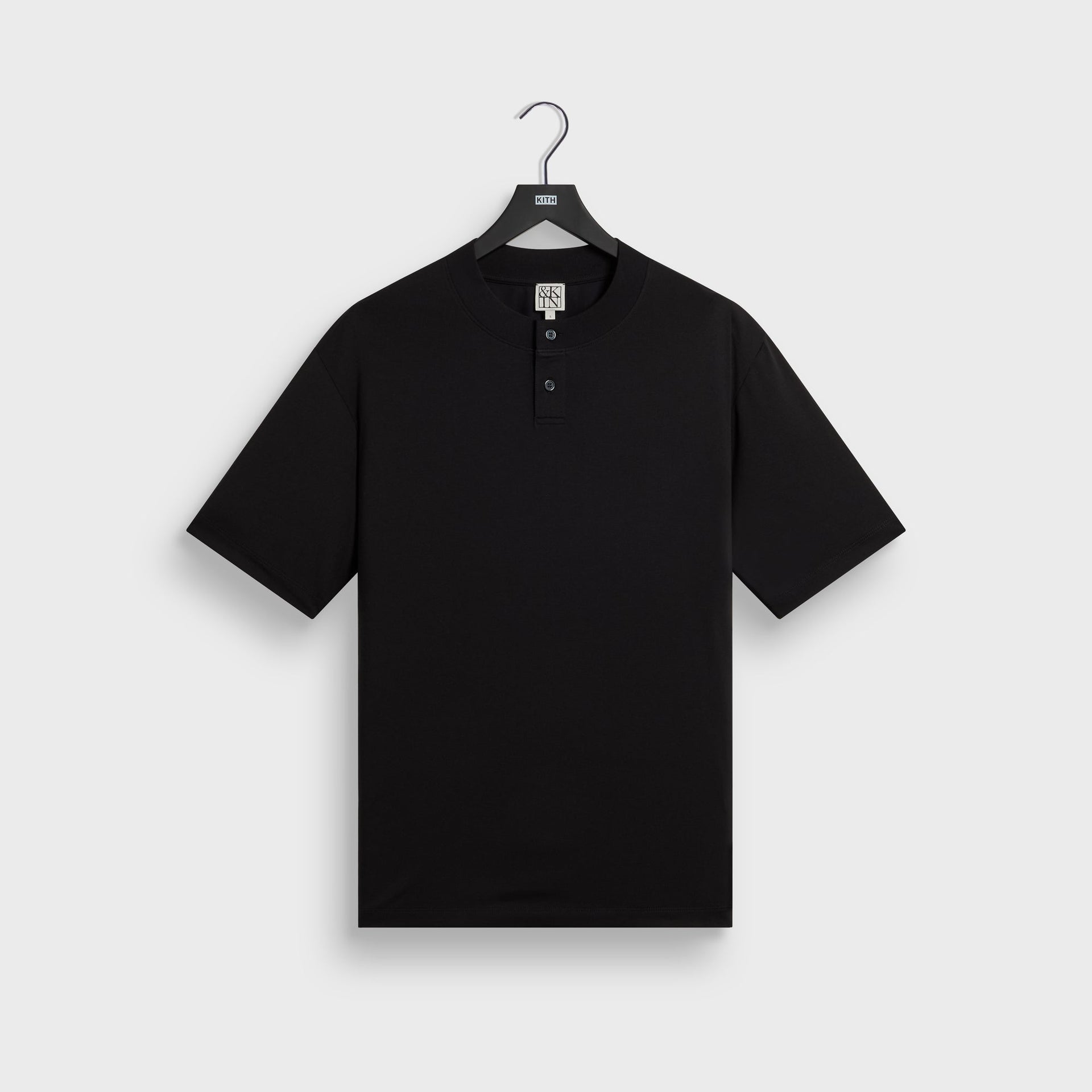 &Kin Albie Henley Tee - Black
