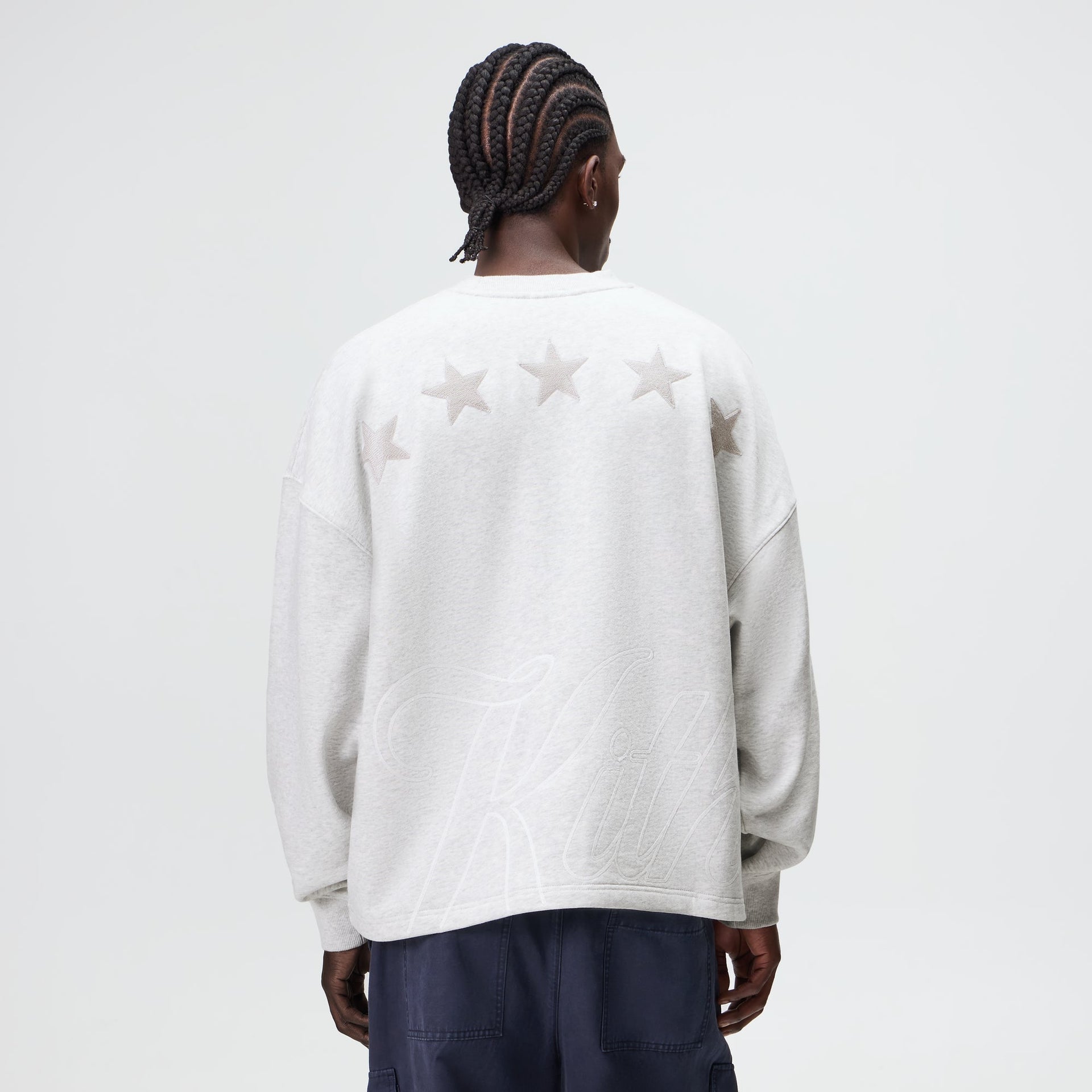 Kith Varsity Lawson Crewneck - Light Heather Grey